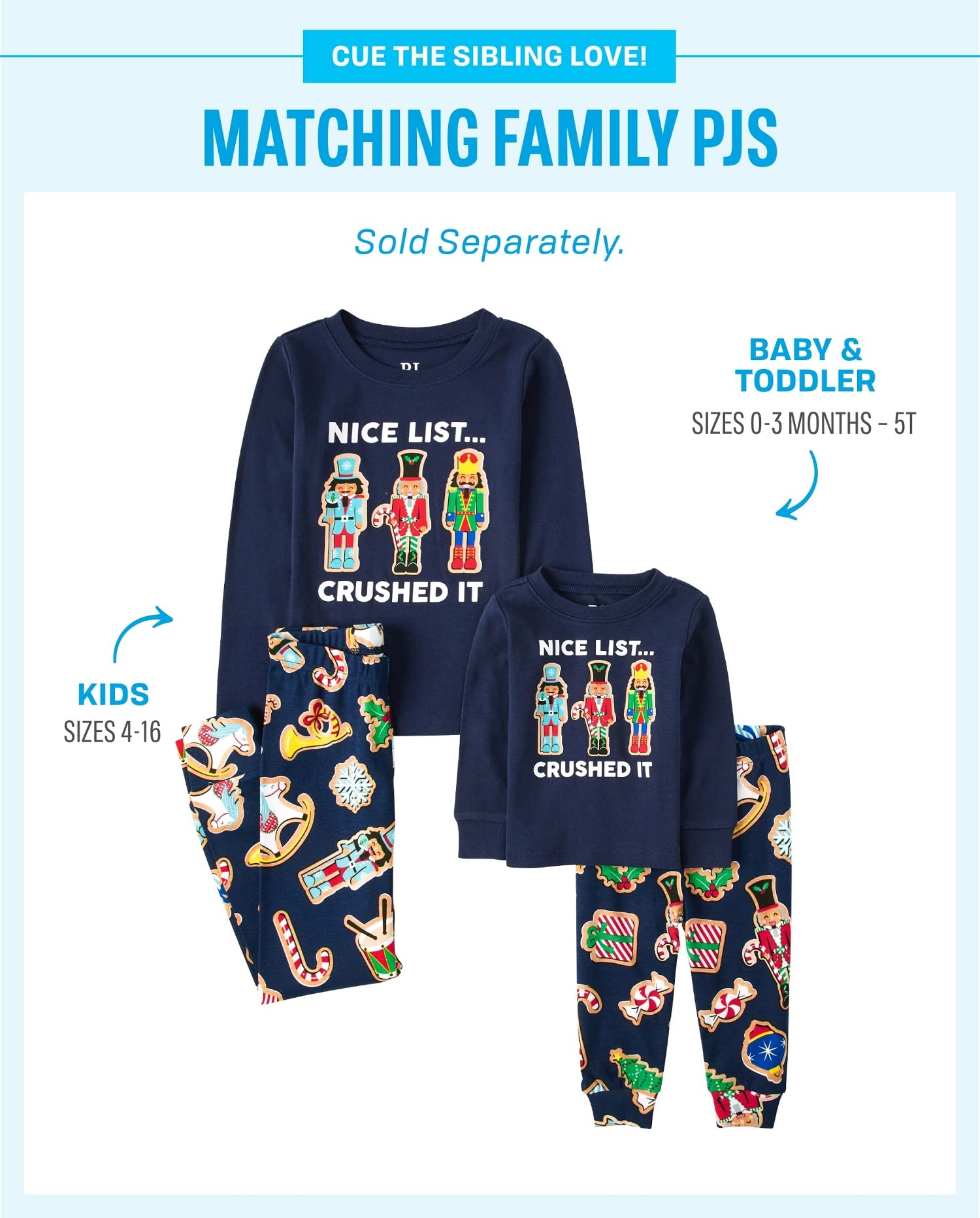 The Children's Place Kids' Family Matching, Festive Christmas Pajama Sets, Cotton WEBE CLOTHING