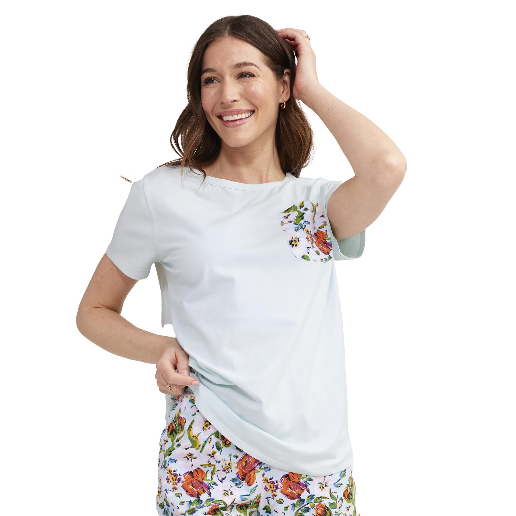 Vera Bradley Women's Cotton Short Sleeve Crewneck Pajama T-Shirt WEBE CLOTHING