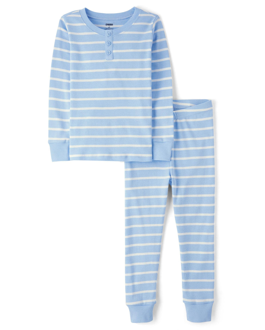 Gymboree Kids' And Toddler 100% Cotton Henley Long Sleeve Top and Pants, Gymmies Pajama Set