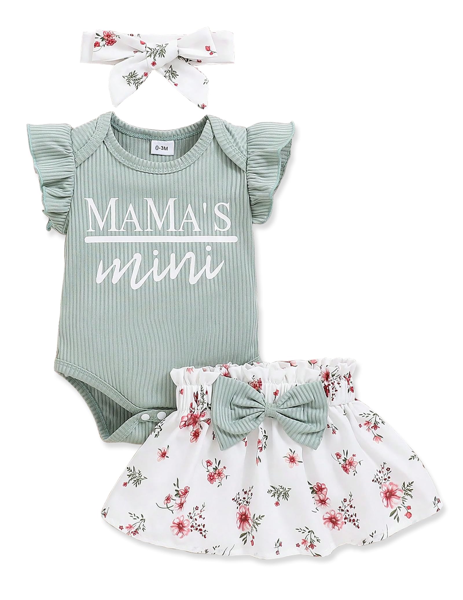 Newborn Infant Clothes Baby Girl Dress Summer Toddler Outfit Cute Girl Romper Skirt Set+Headband WEBE CLOTHING