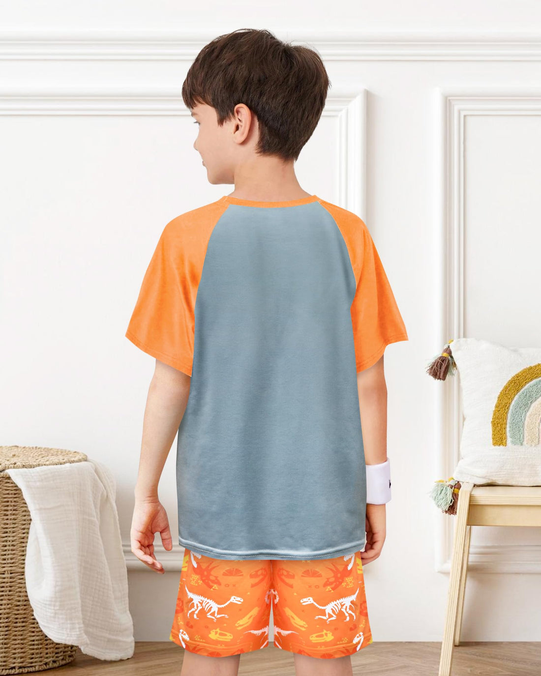 PASHOP Boys Pajamas Little Boys Summer Pajamas 2 Piece Short Sleeve Top and Shorts Sets Kids Pjs Sleepwears 3-10 Years