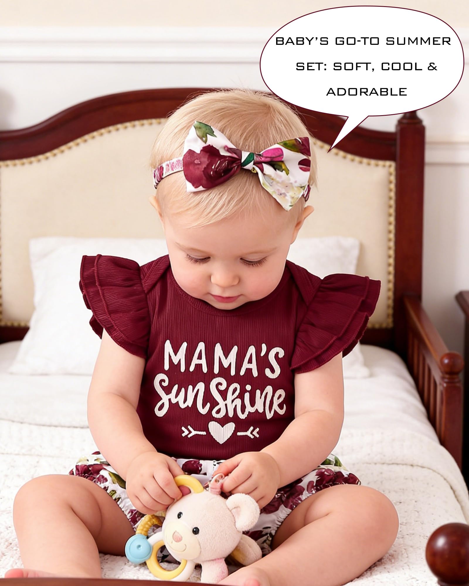 Newborn Infant Clothes Baby Girl Dress Summer Toddler Outfit Cute Girl Romper Skirt Set+Headband WEBE CLOTHING