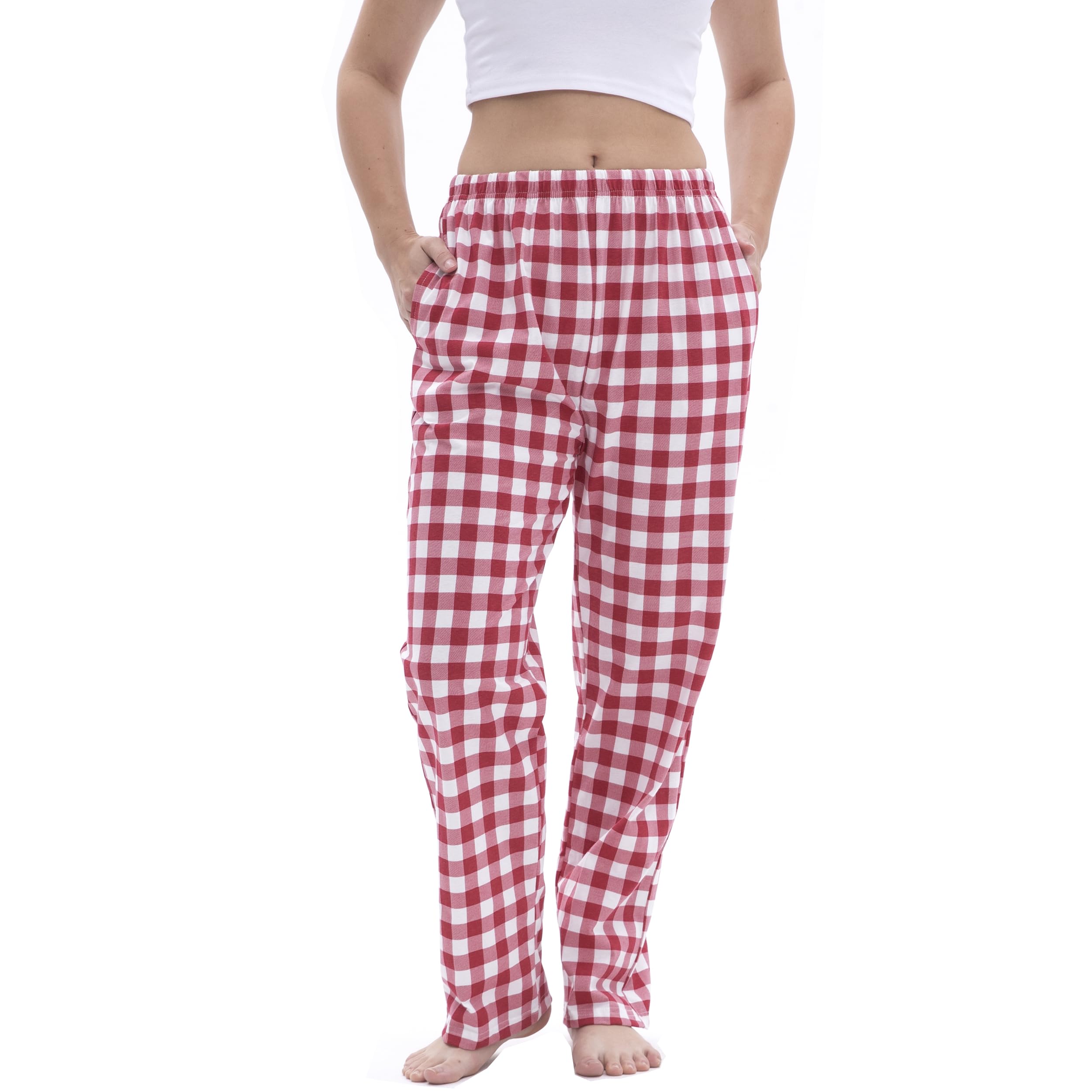 SAMGU Women's Pajama Pants, Soft Cotton Sleep Lounge Pants, Comfy Homewear pjs, Elatic Waist Pajama Bottom Pants for Women
