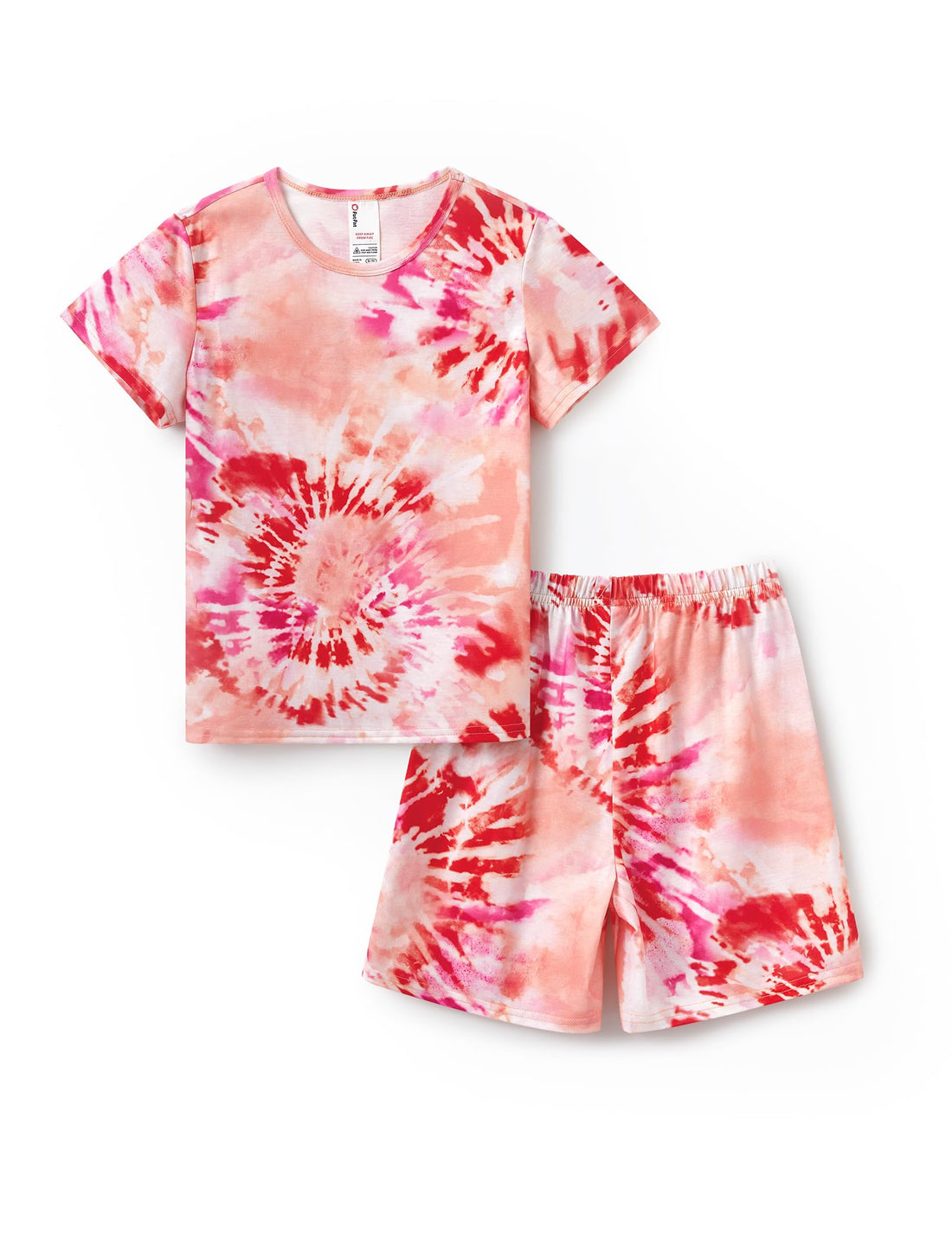 PATPAT Boys Pajamas Sets Short Sleeve T-Shirt and Shorts 2-Piece Sleepwear Graffiti Print Summer Loungewear for Kids
