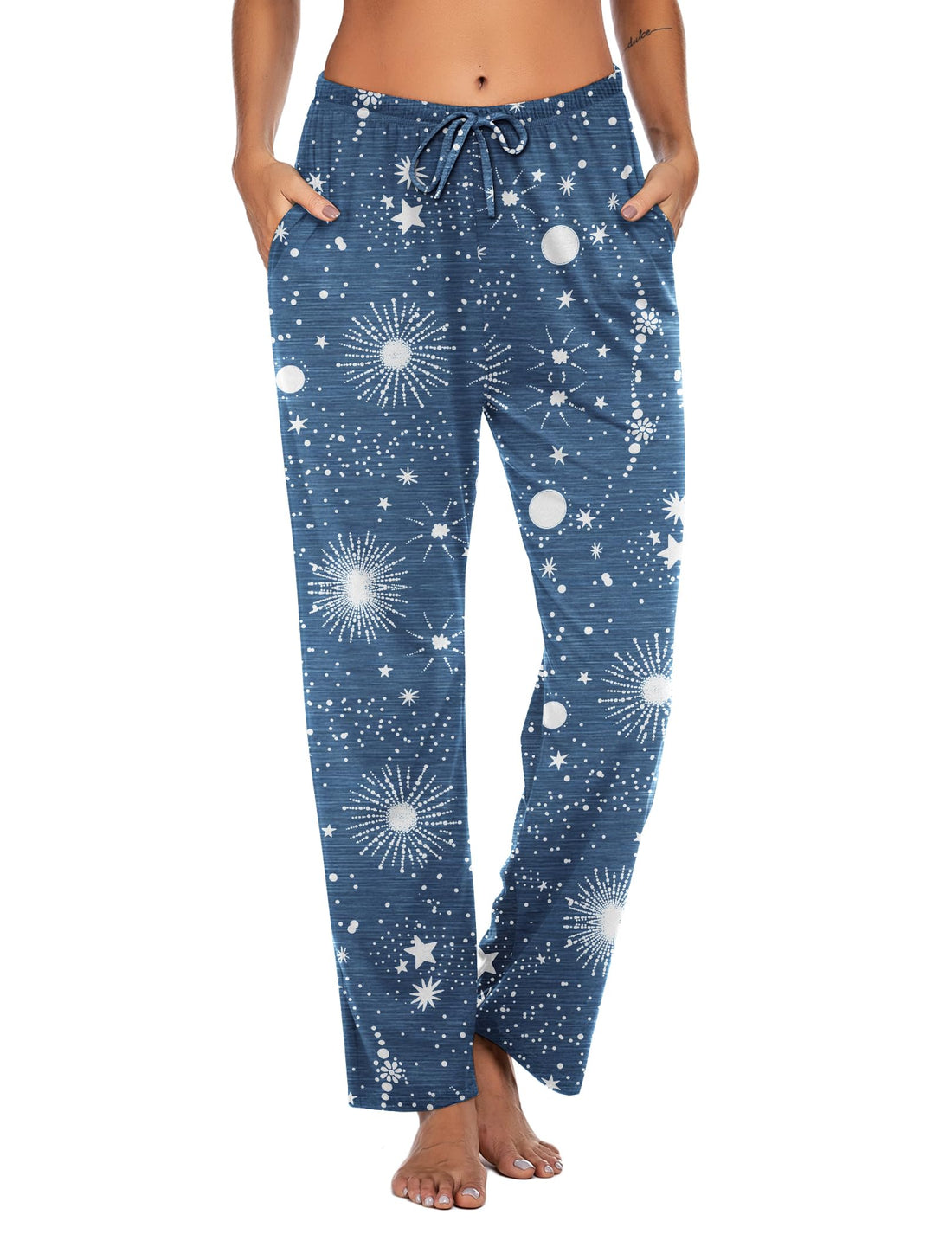 Ekouaer Women Pajama Pants Comfy Pj Bottom with Pockets Stretch Plaid Sleepwear