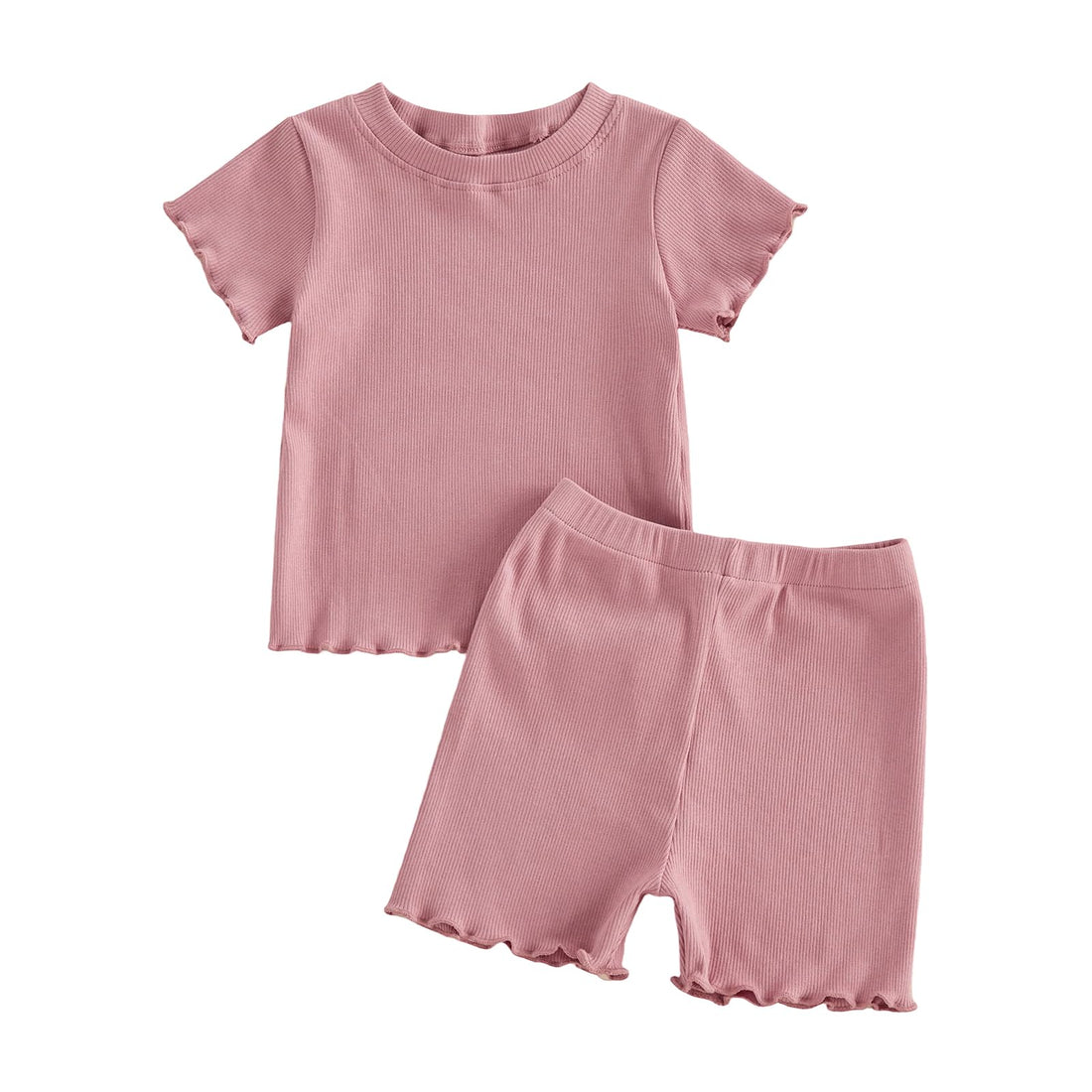 Kupretty Toddler Baby Girl Clothes Cute Comfy Summer Outfits Set Ruffled Shirts + Shorts 12 18 24 Months 2T 3T WEBE CLOTHING