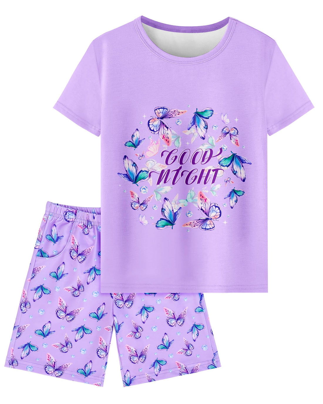 Sylfairy Girls Pajamas Short Sleeve Toddler Girls Summer Short Sets Sleepwear Clothes Kids Pajamas