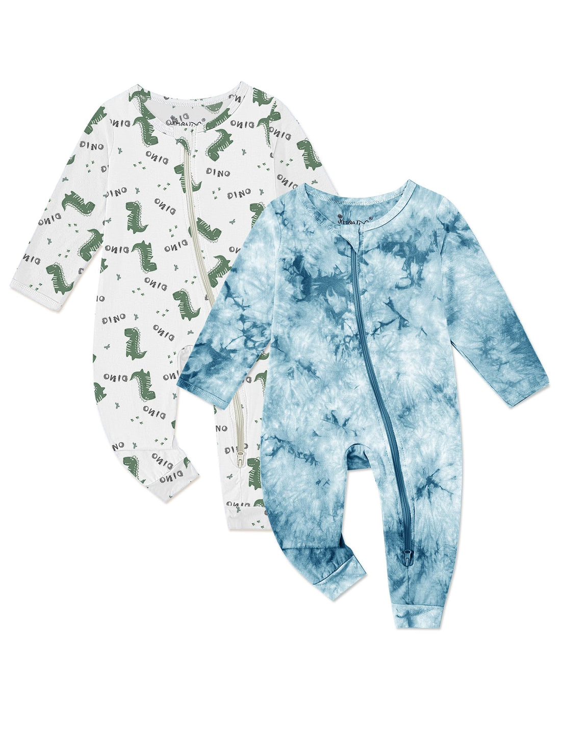 Baby Girls Boys Footless Romper 2 Way Zipper Soft Rayon Outfits, Outdoor Tie-dye Long Sleeve Clothes Jumpsuit WEBE CLOTHING