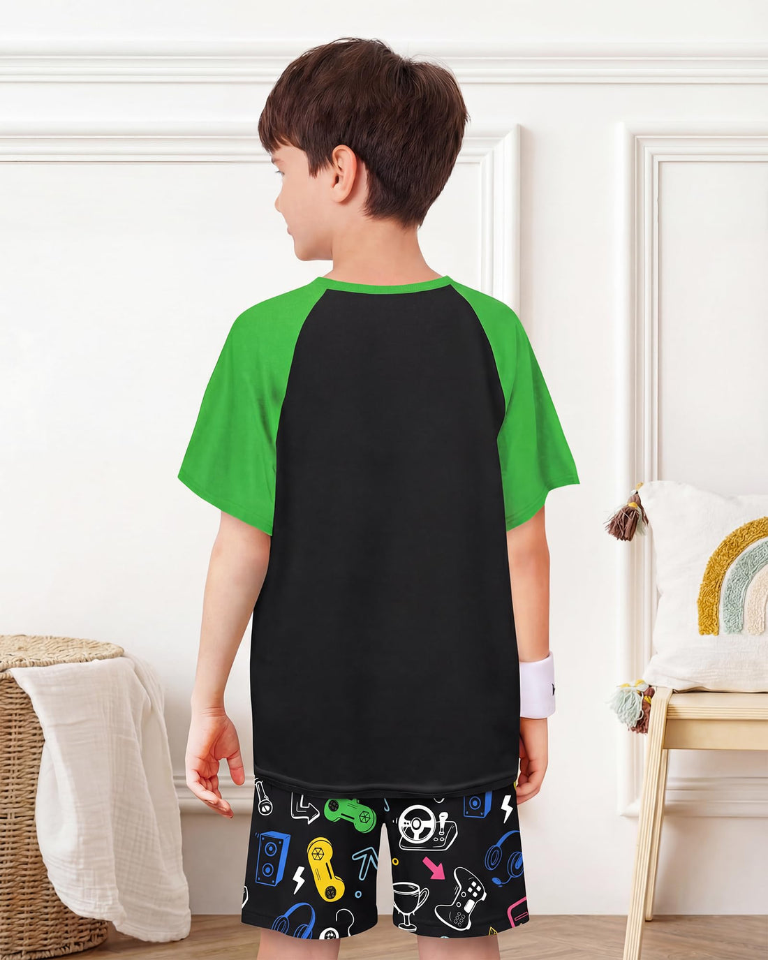 PASHOP Boys Pajamas Little Boys Summer Pajamas 2 Piece Short Sleeve Top and Shorts Sets Kids Pjs Sleepwears 3-10 Years