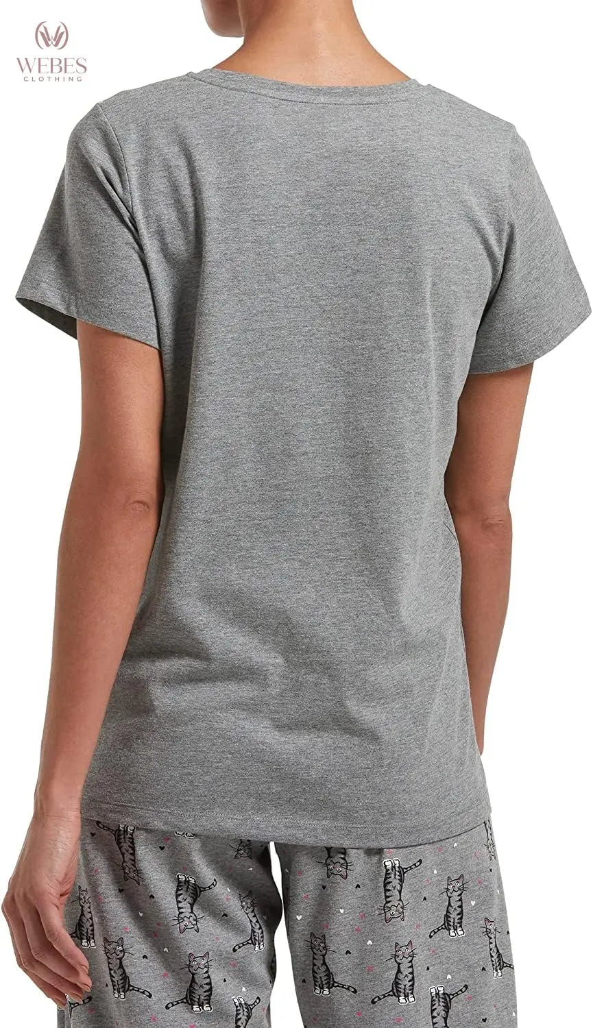 HUE Womens Sleepwell Basic Short Sleeve V-Neck T-Shirt for Lounging Or Sleeping, Made with Temperature Regulating Technology