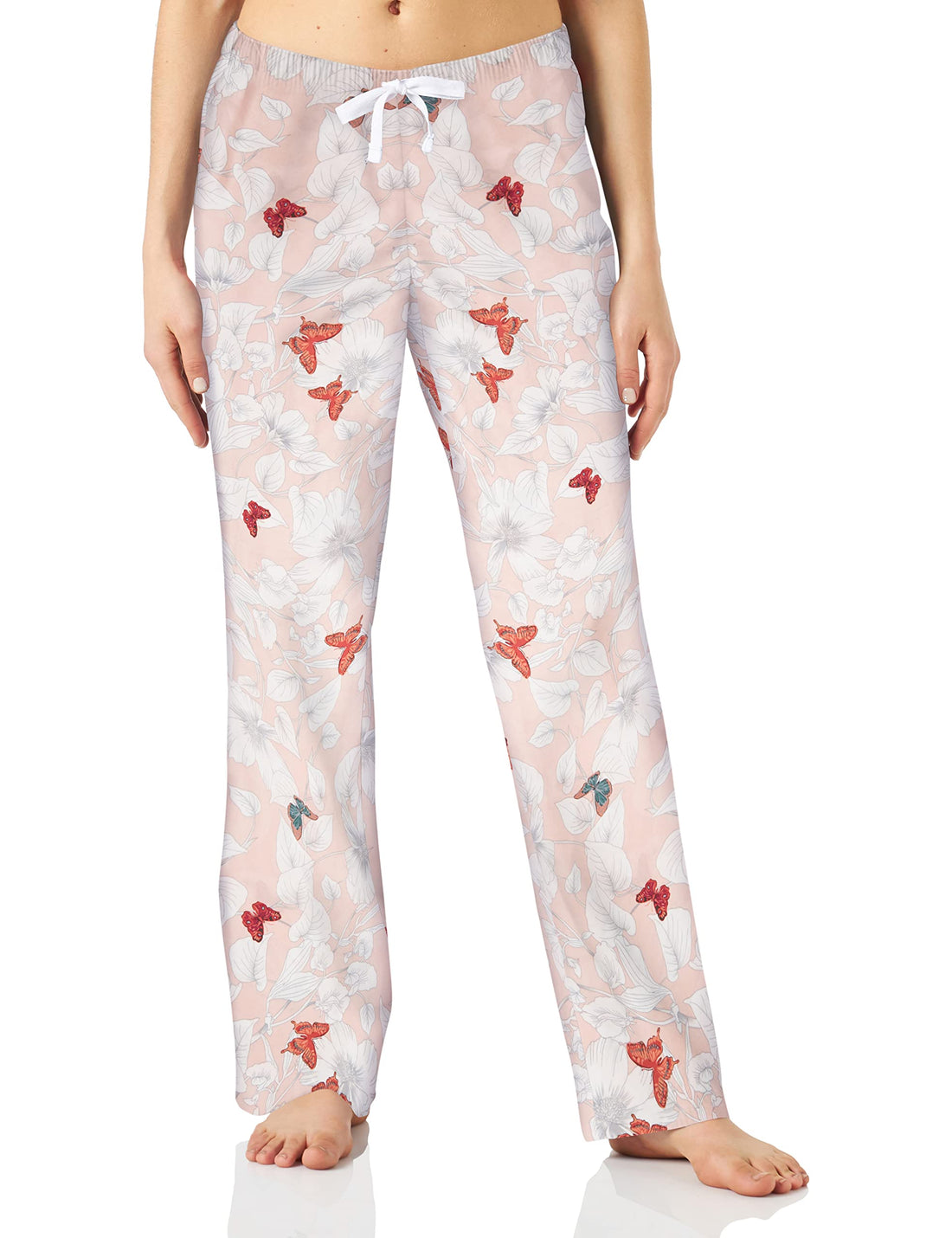 Amazon Essentials Women's Cotton Pajama Pants, Breathable Poplin Sleep Pant with Drawstring Elastic Waist