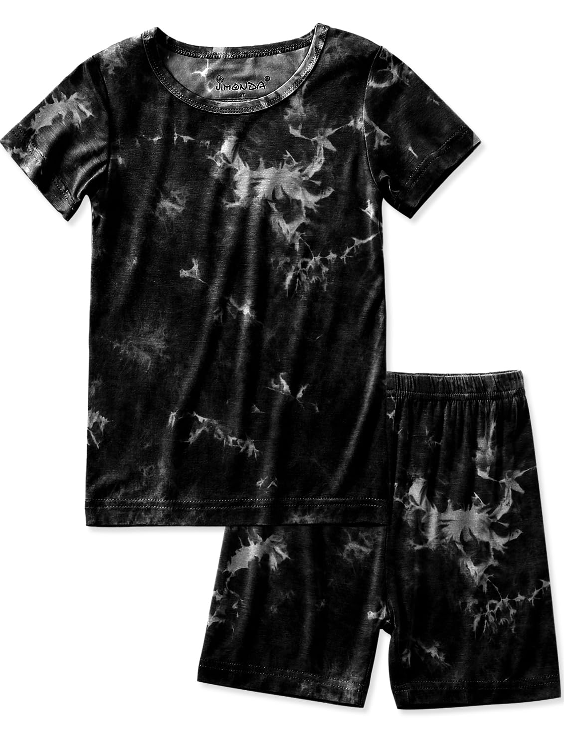Jimonda Baby/Toddler Soft Sleepwear Short sleeve Kids Cool Pajama Outdoor 2-Piece Shirt&Shorts Casual sets Tie Dye PJ