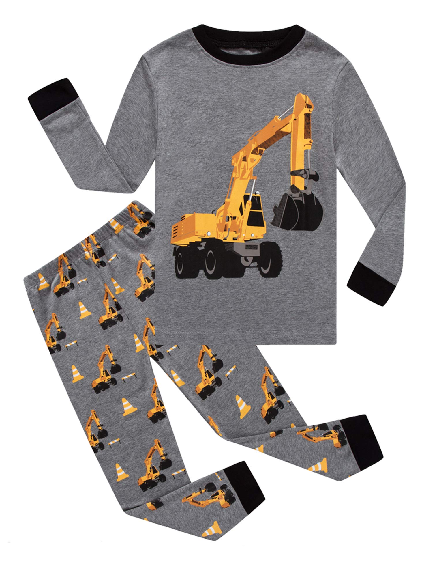 Family Feeling Kids & Toddler Boys Pajamas 2 Piece Pjs Set 100% Cotton Sleepwear