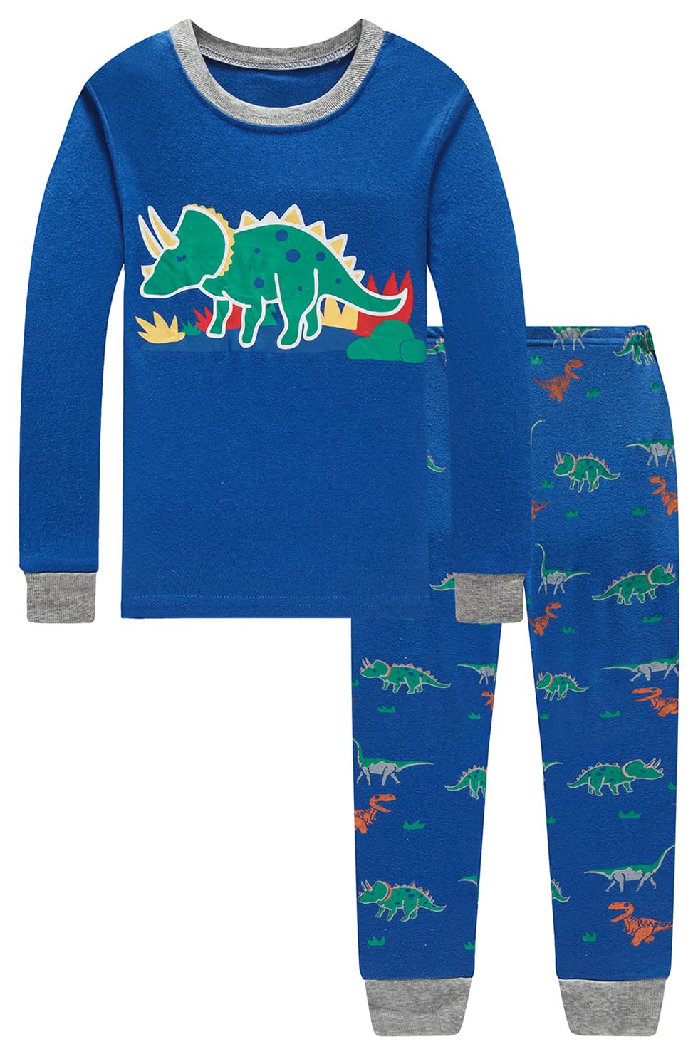 Little bety Cotton 4 Piece Pajamas Boys Long Sleeve Sets Toddler Boys Pjs Kids Sleepwear Sets