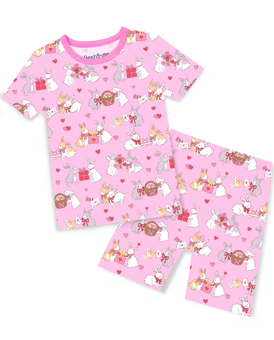 babee Reshinee Bamboo Viscose Toddler Unicorn Mermaid Girls Kids Pajamas Short Sleeve Summer Cool Snug fit Pjs, 2pcs