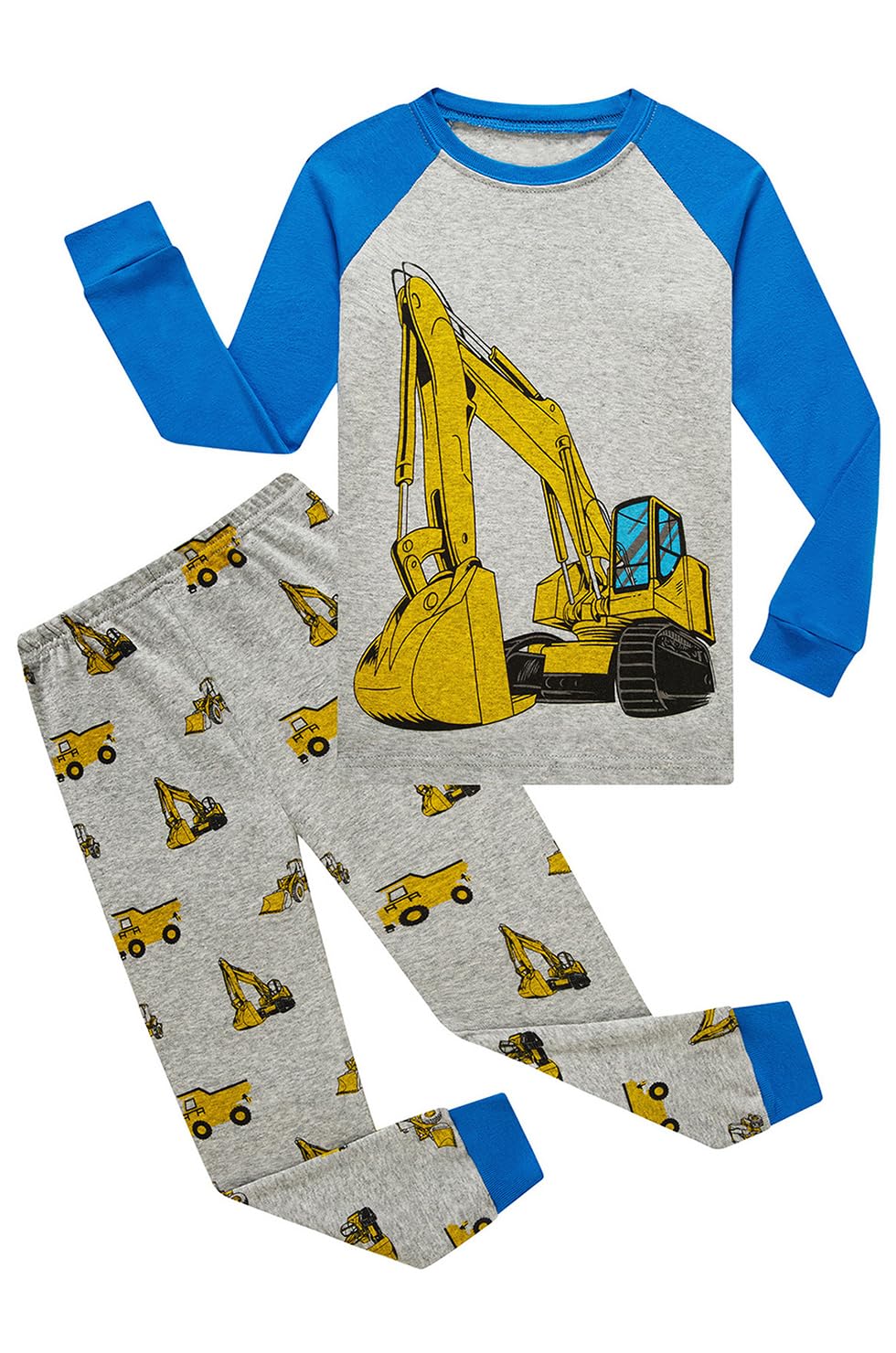 Little bety Cotton 4 Piece Pajamas Boys Long Sleeve Sets Toddler Boys Pjs Kids Sleepwear Sets