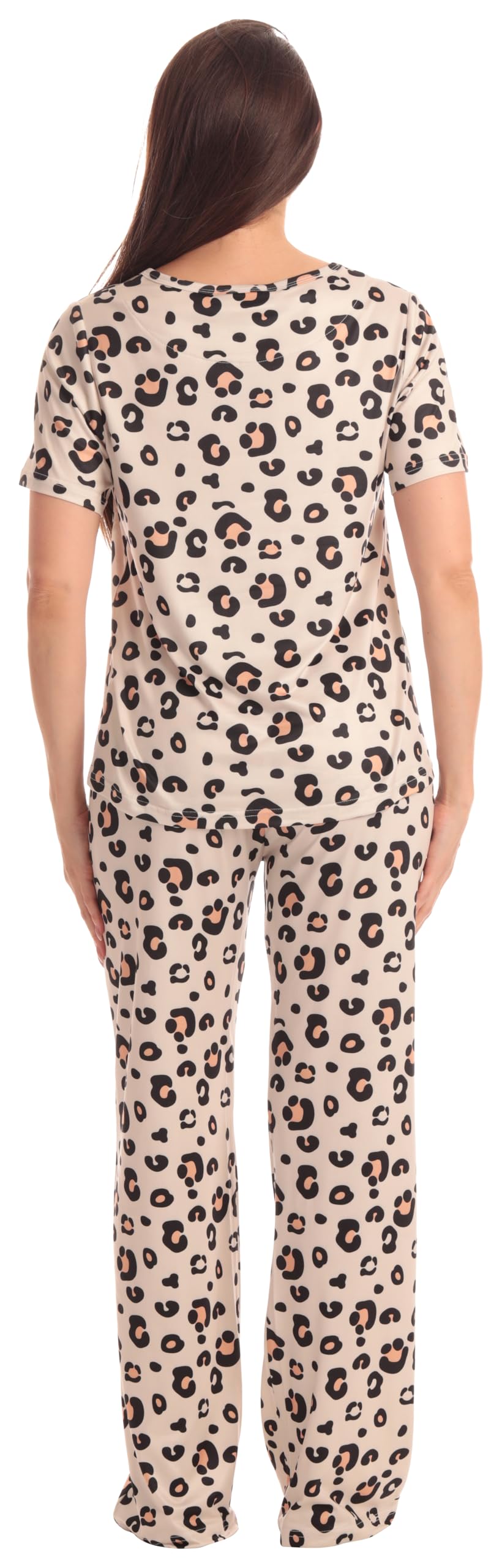 Just Love Women's Pajama Set, Soft Stretch Short Sleeve Crew Neck Top and PJ Pants with Two Pockets WEBE CLOTHING