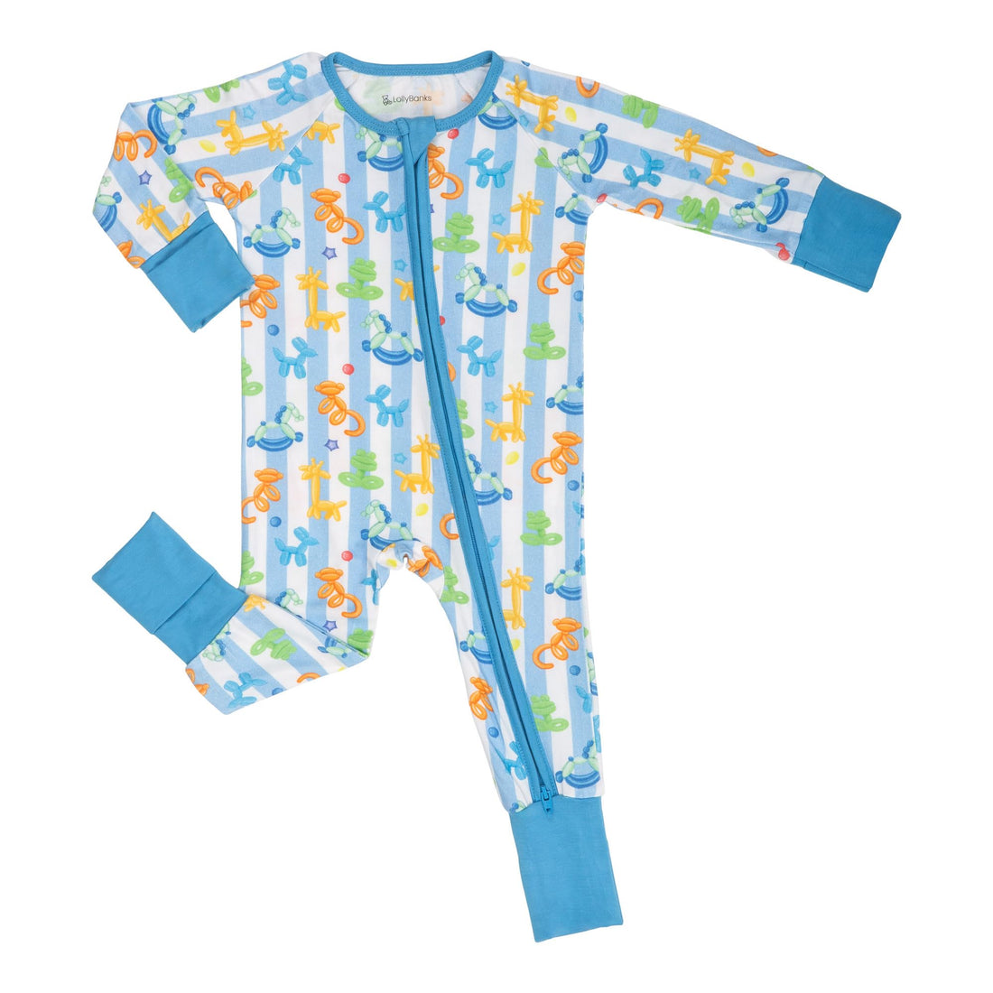 LollyBanks Baby Pajamas, Long Sleeve Baby Romper with 2-Way Zipper, 95% Viscose from Bamboo and 5% Spandex, Infant Sleepers