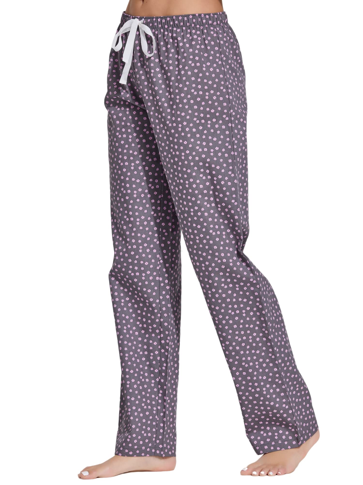 CYZ Women's 100% Cotton Woven Poplin Sleep Pajama Pants