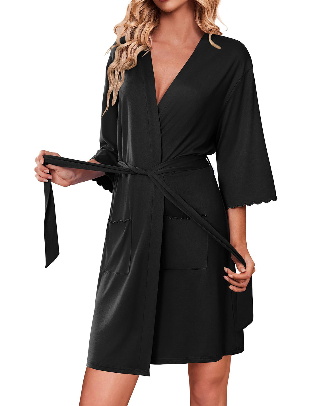 Ekouaer Solid Color Nightgown Causal Nightdress Women Comfy Short Sleeves Night wear WEBE CLOTHING