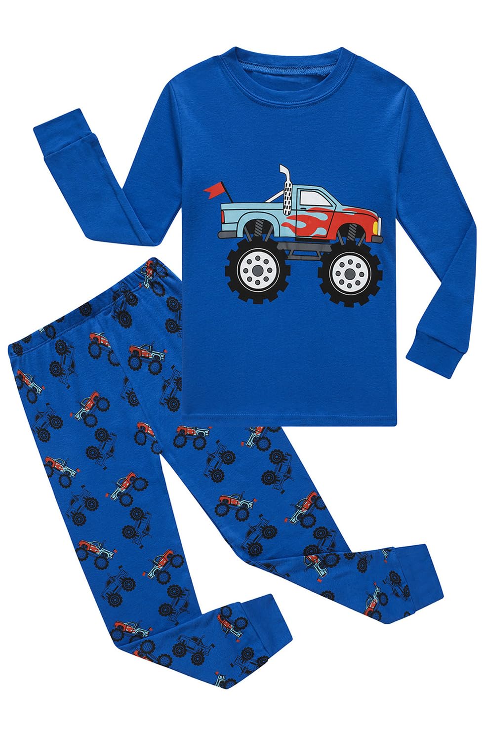 Little bety Cotton 4 Piece Pajamas Boys Long Sleeve Sets Toddler Boys Pjs Kids Sleepwear Sets