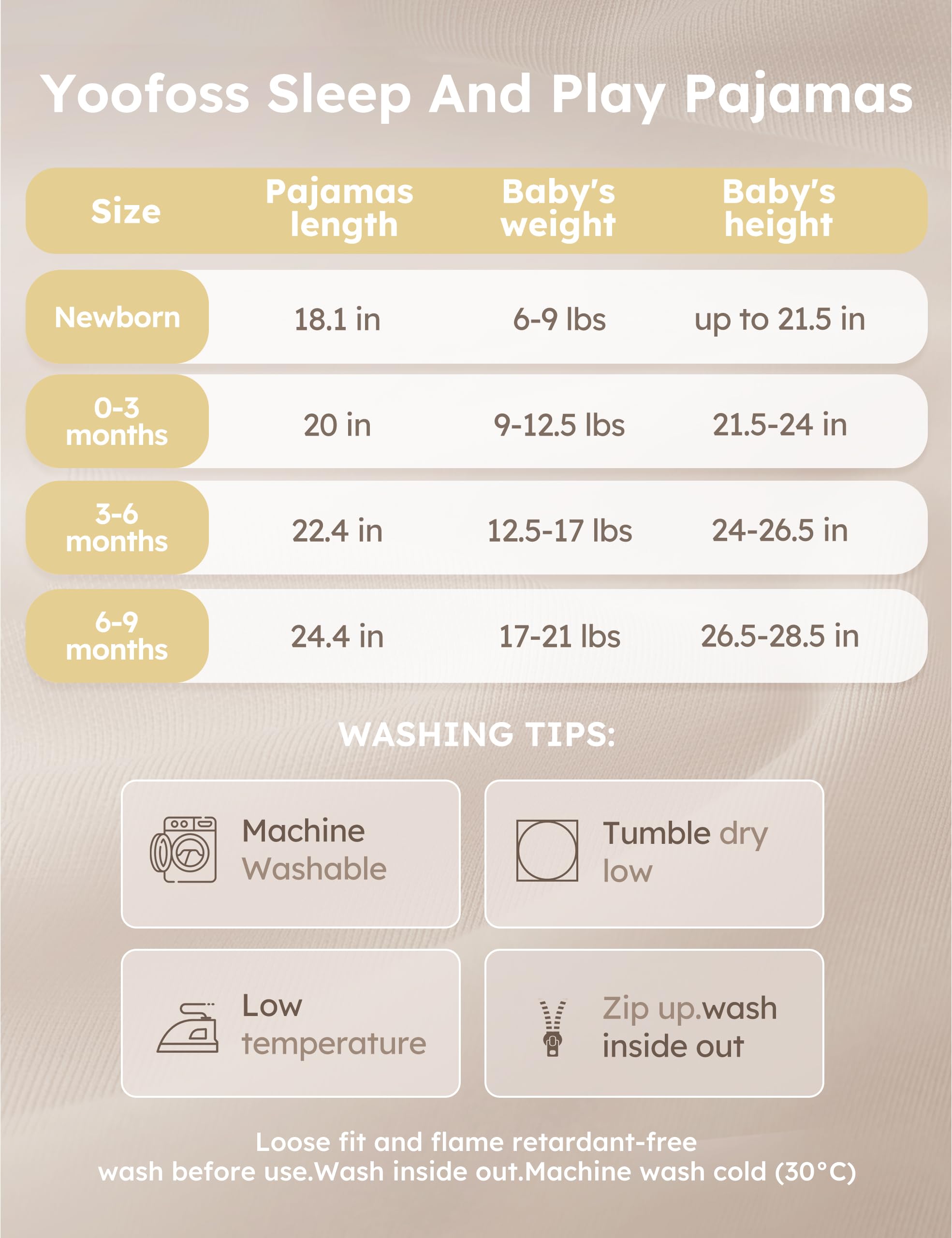Yoofoss Rayon Made From Bamboo Baby Pajamas 3pcs Newborn Sleepers For Boy Girl Clothes, 0-3 3-6 6-9 Months Footed Pjs
