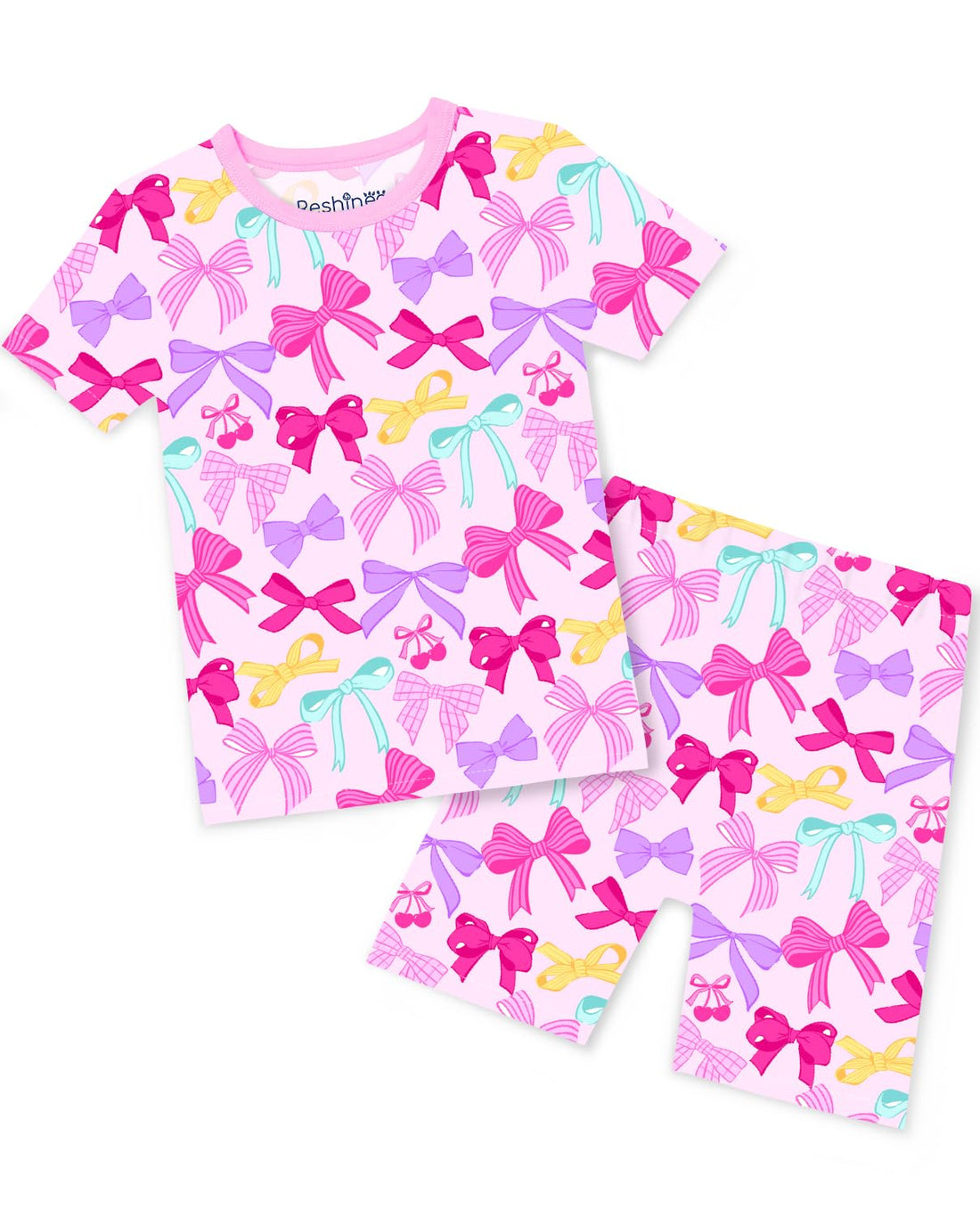 babee Reshinee Bamboo Viscose Toddler Unicorn Mermaid Girls Kids Pajamas Short Sleeve Summer Cool Snug fit Pjs, 2pcs