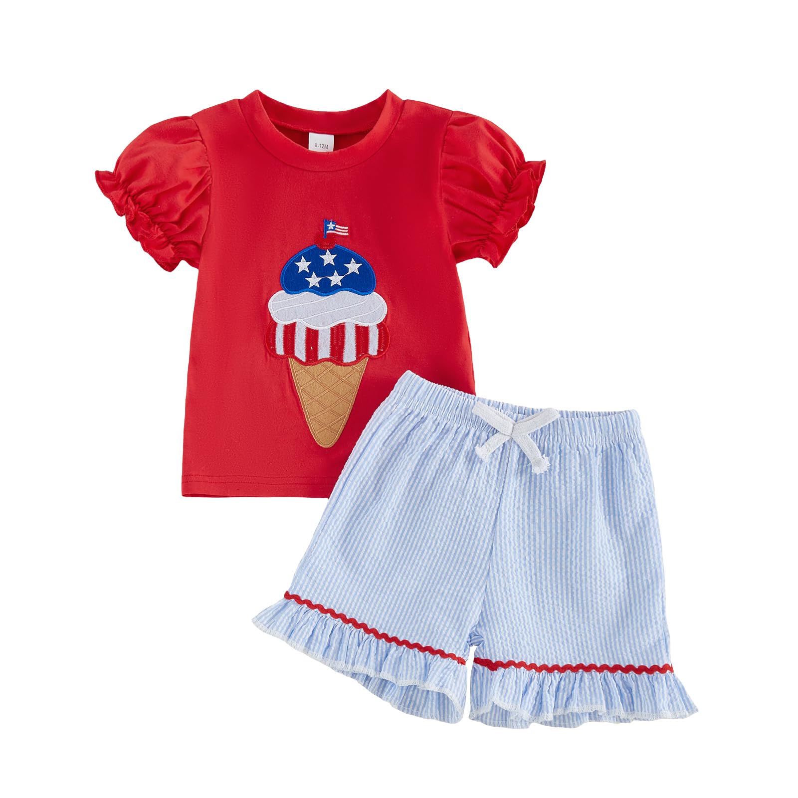 Toddler Baby Girl Summer Clothes T-Shirt Shorts Set Cute Outfits | Toddler Baby Girl Summer Clothes Short Sleeves T-Shirt Tops and Ruffled Shorts Set Cute Summer Outfits 2Pcs WEBE CLOTHING