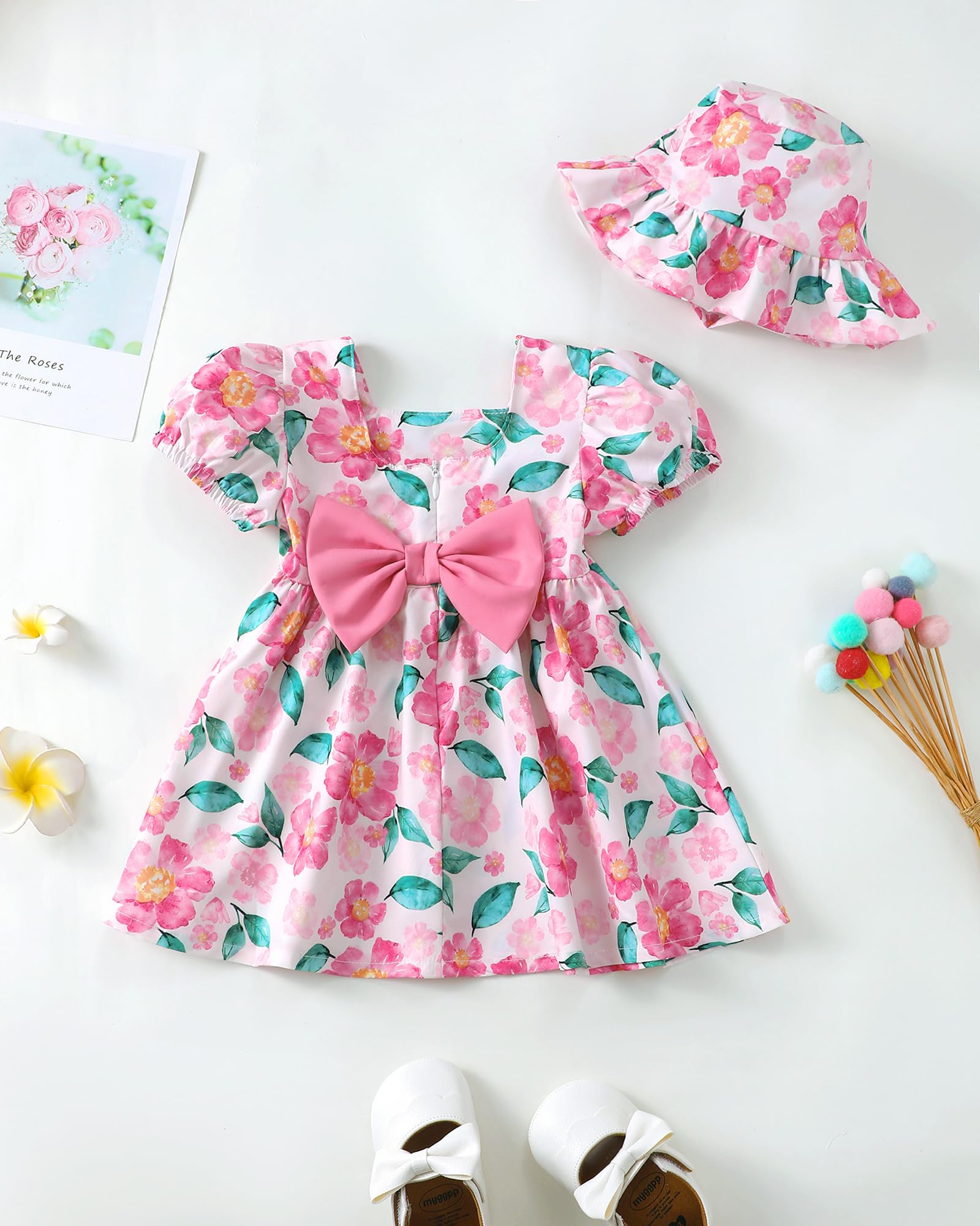 sweetabby Toddler Baby Girl Dresses Summer Clothes Boho Short Sleeve Dress Ruffle Infant Sundress Cute Girls Outfit WEBE CLOTHING