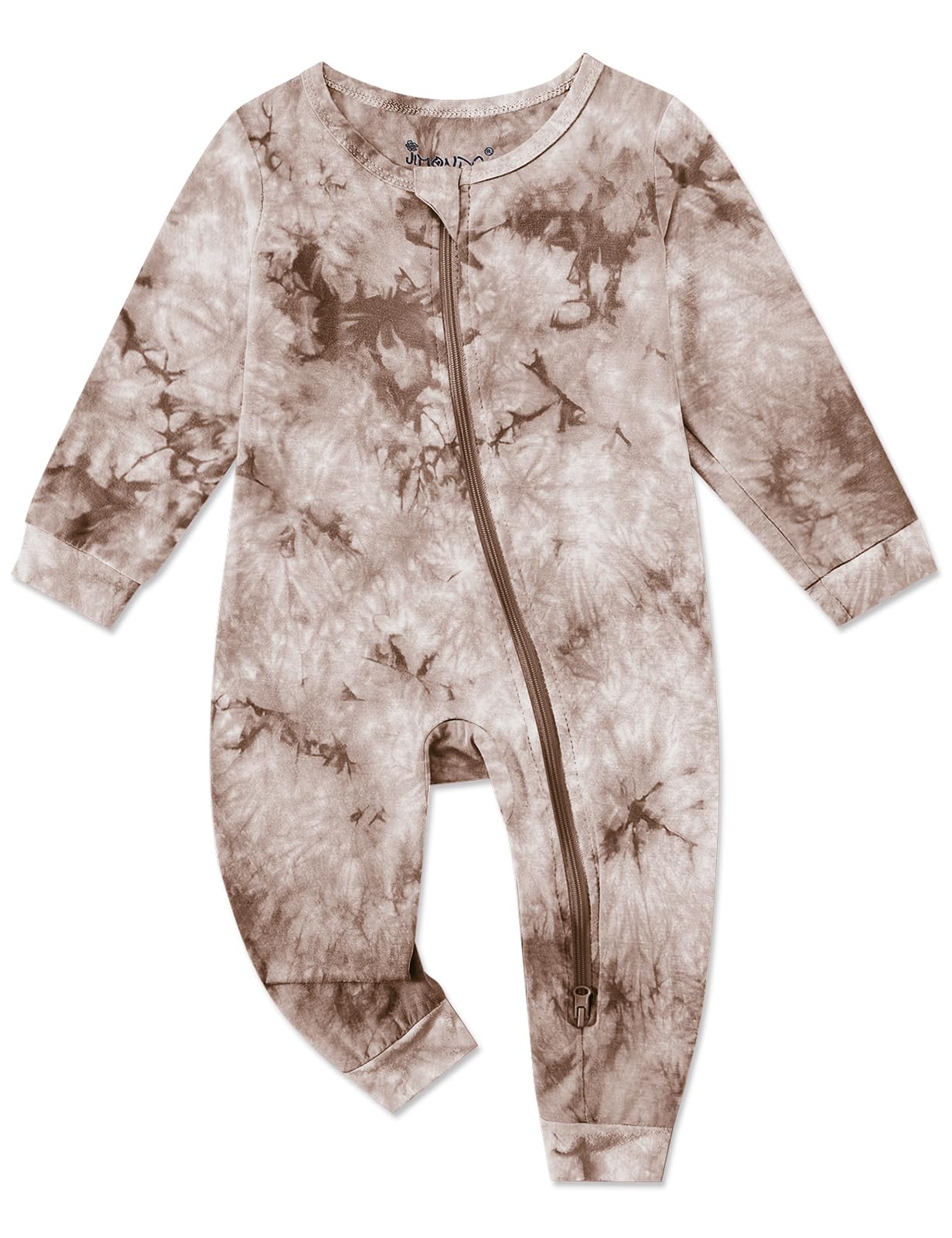 Jimonda Baby Girls Boys Footless Pajamas,Rayon From Bamboo Pjs 2 Way Zipper Long Sleeve Soft Sleeper,Infant Tie-dye Romper