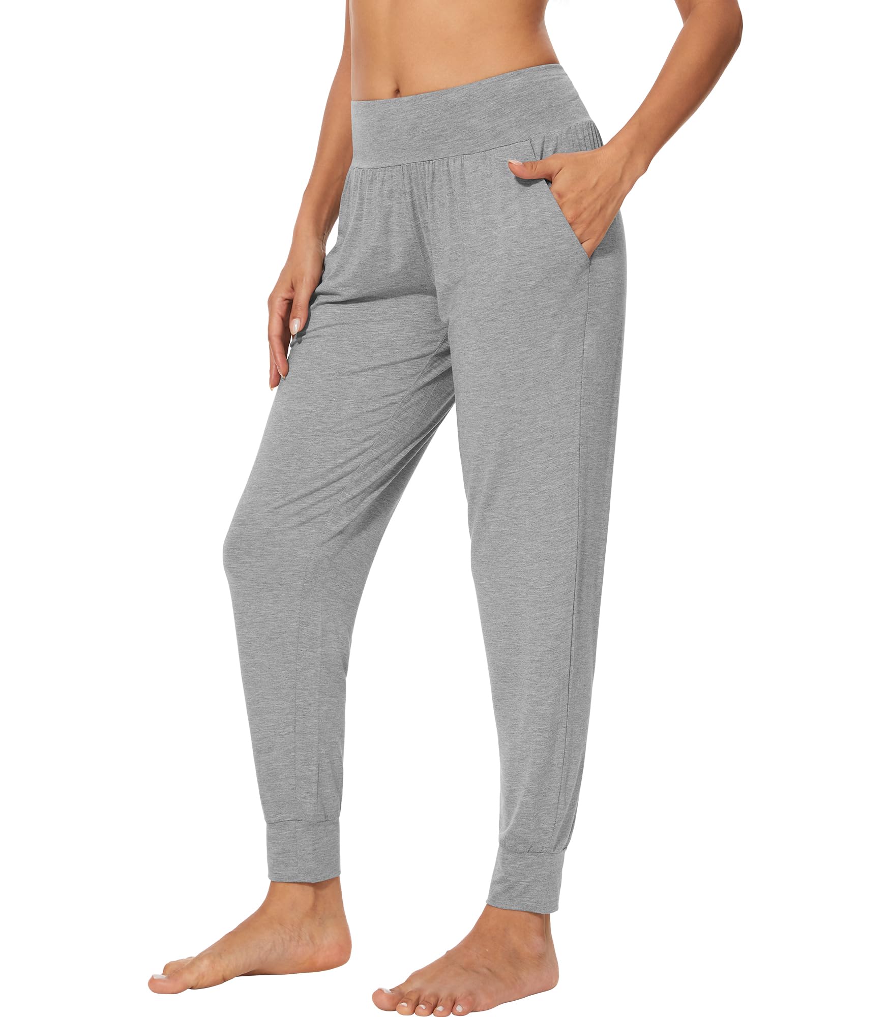 WiWi Women's Viscose from Bamboo Joggers Super Soft Pajama Pants Yoga Bottoms Cooling Lounge Sweatpants S-XXL