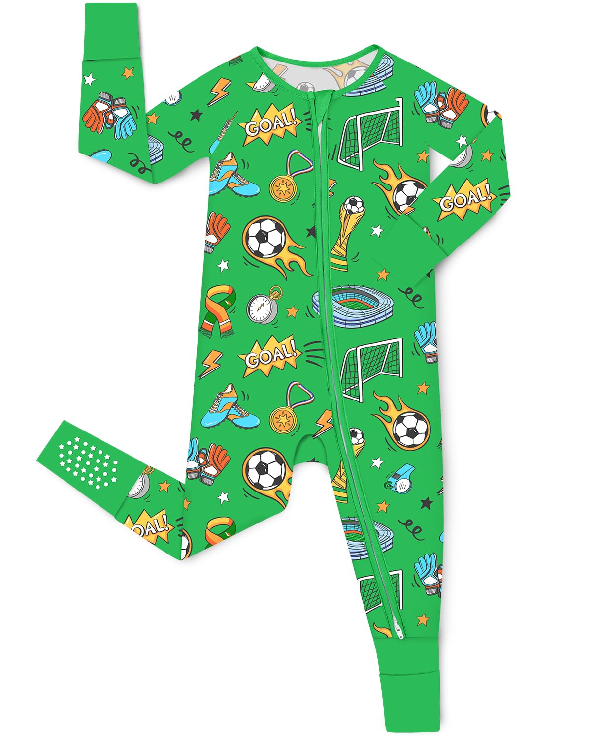 babee Reshinee Bamboo Viscose Baby Convertible Footie Pajama, Zipper Pajamas for Baby Boys & Girls, Sleep & Play Footed