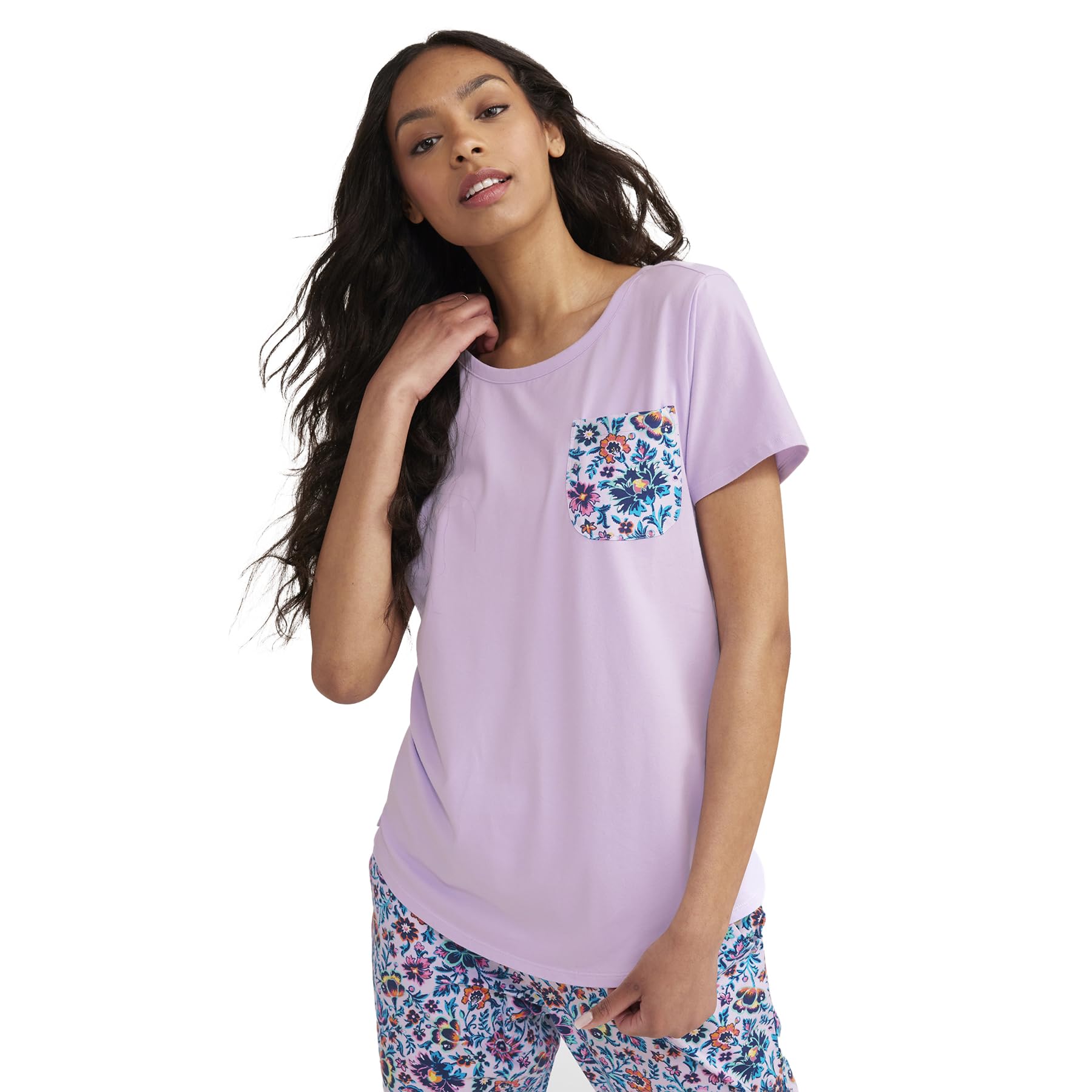 Vera Bradley Women's Cotton Short Sleeve Crewneck Pajama T-Shirt WEBE CLOTHING