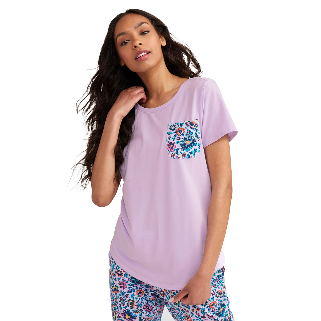 Vera Bradley Women's Cotton Short Sleeve Crewneck Pajama T-Shirt WEBE CLOTHING