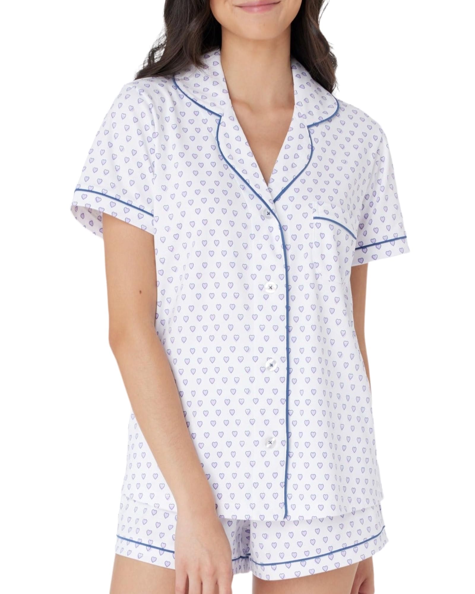 Women Y2k Pajamas Set Cute Preppy 2PCS Button Down Holiday Monkey Shorts Summer Outfit Beach Vacation Loungewear PJs WEBE CLOTHING