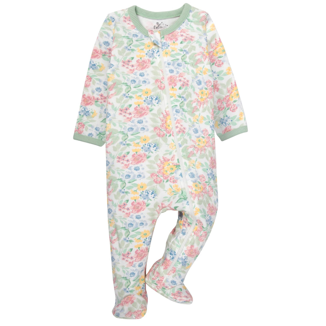 Baby Essentials Baby Girls 4 Piece Outfit Set – Footie Sleepwear Pajama Bodysuits – Spring & Summer Baby Clothes Gift Set