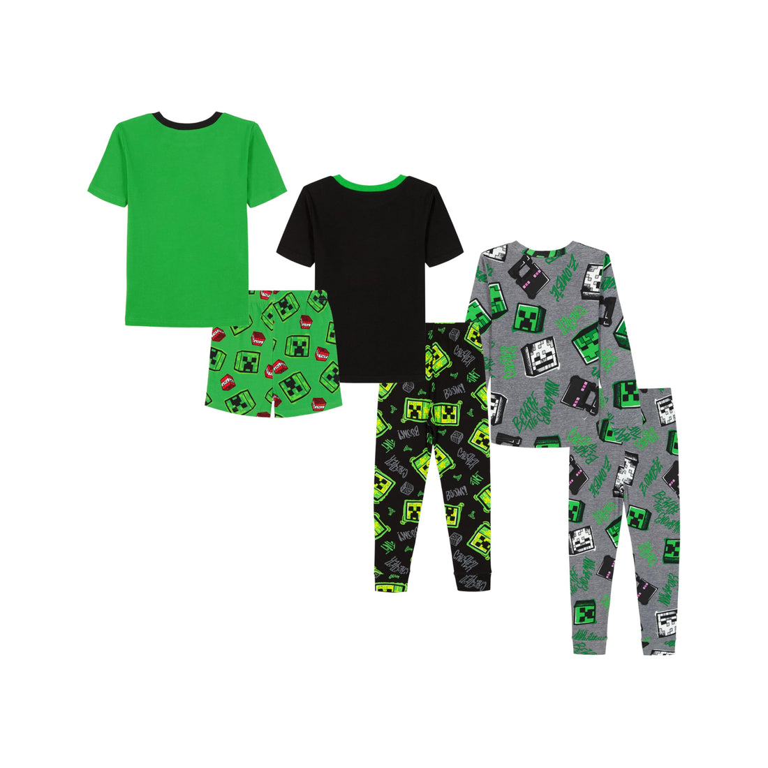 Minecraft Boys' 6-piece Snug-fit Cotton Pajama Set, Soft & Cute for Kids