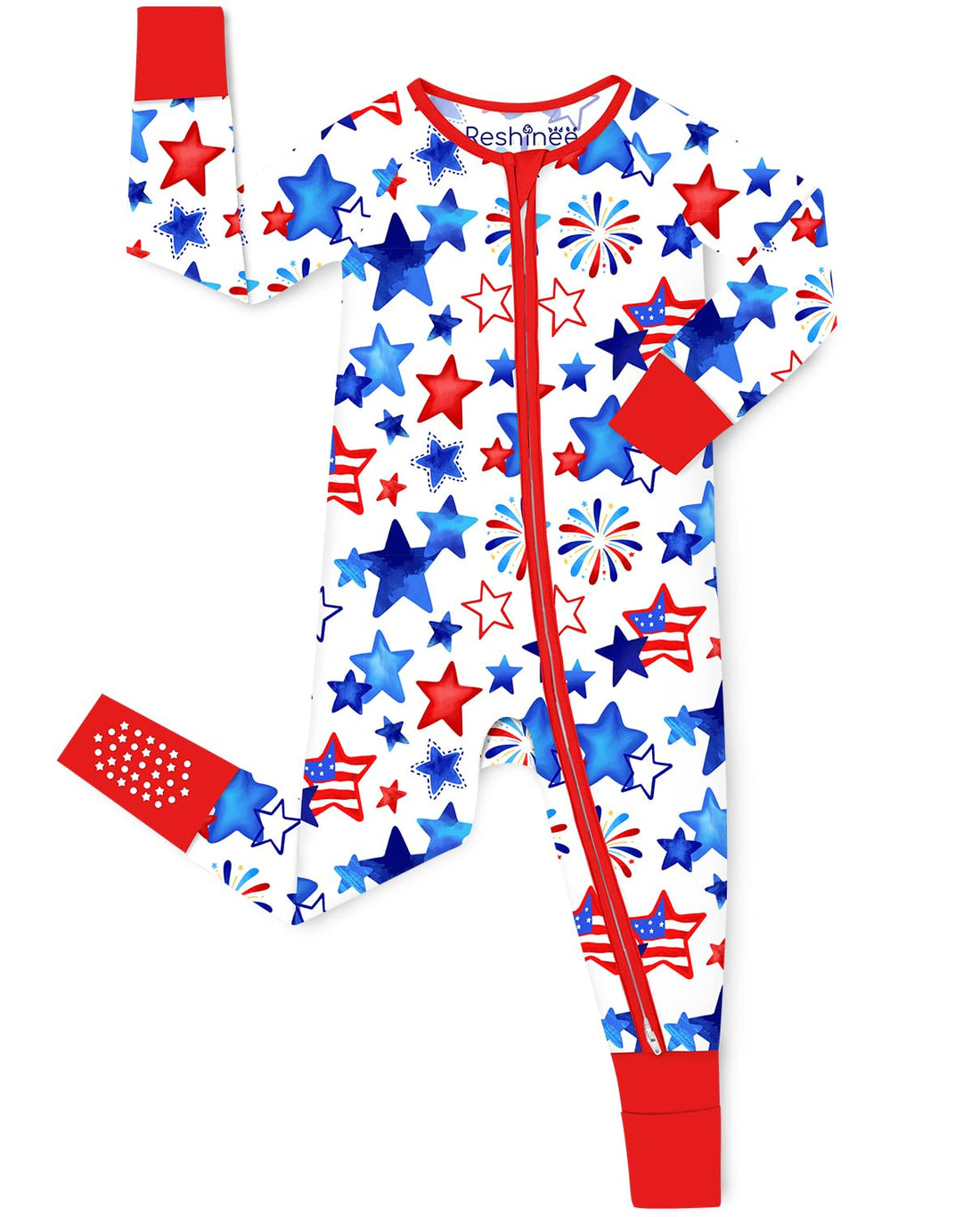 babee Reshinee Bamboo Viscose Baby Convertible Footie Pajama, Zipper Pajamas for Baby Boys & Girls, Sleep & Play Footed