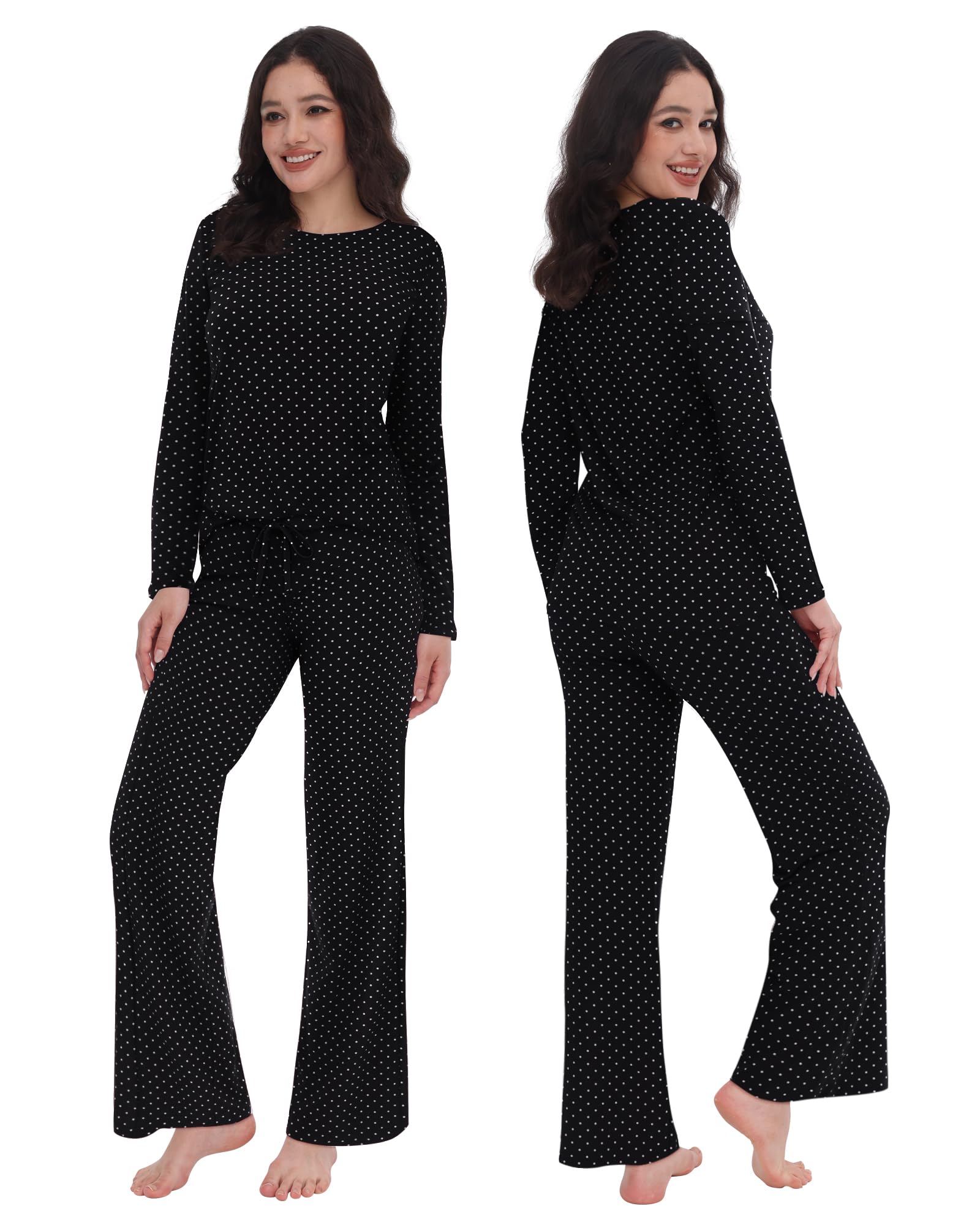 ZOOSIXX Womens Pajama Sets - Soft 2 Piece Lounge Sets for Women, Long Sleeve Sleepwear & Loungewear Pjs Set WEBE CLOTHING