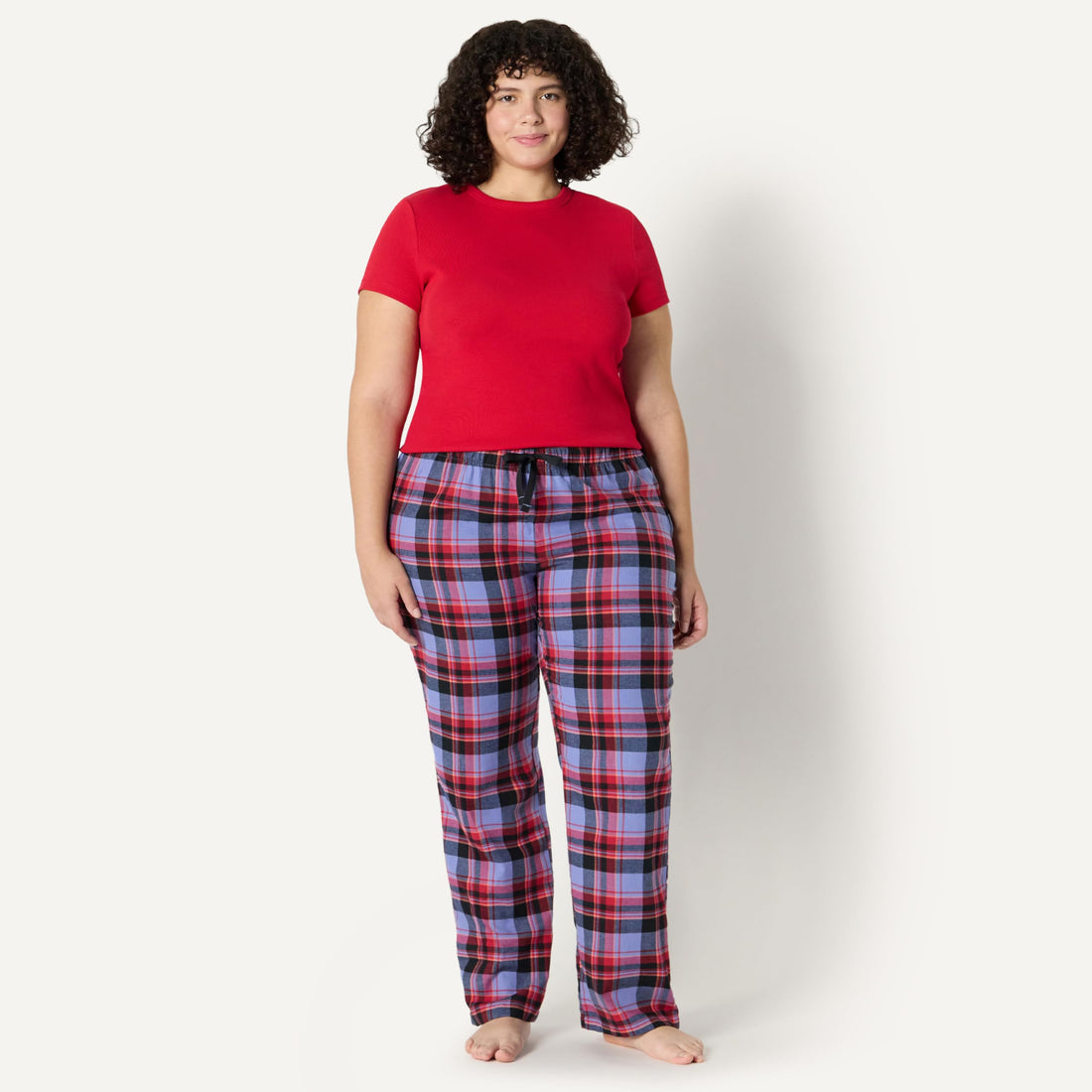 Amazon Essentials Women's Relaxed-Fit Brushed Flannel Pajama Sleep Pant with Drawstring