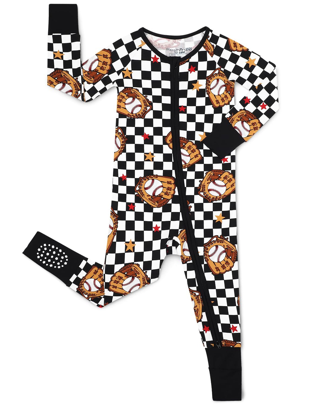babee Reshinee Bamboo Viscose Baby Convertible Footie Pajama, Zipper Pajamas for Baby Boys & Girls, Sleep & Play Footed