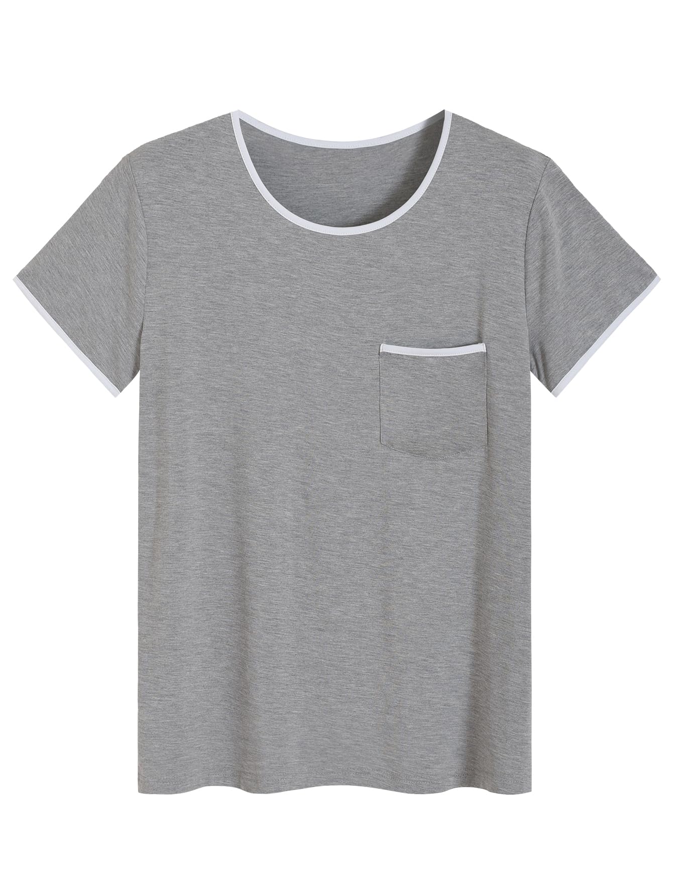 Latuza Women's Bamboo Viscose Sleep T-Shirt Soft Short Sleeve Pajama Tops WEBE CLOTHING