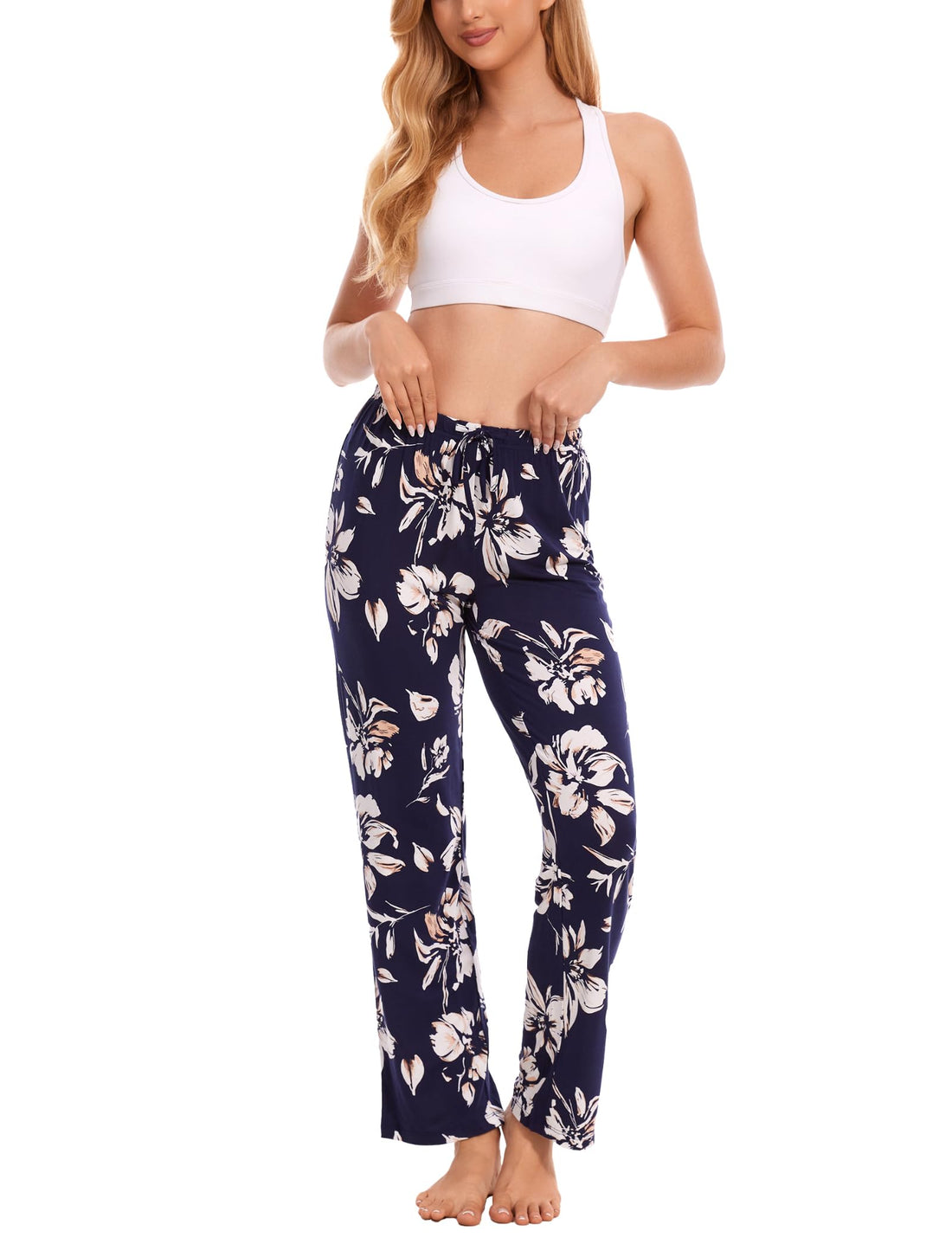 GYS Bamboo Viscose Women's Pajama Pants, Lightweight Comfy Casual Lounge Yoga Pants, Pj Bottoms Sleep Pants with Drawstring