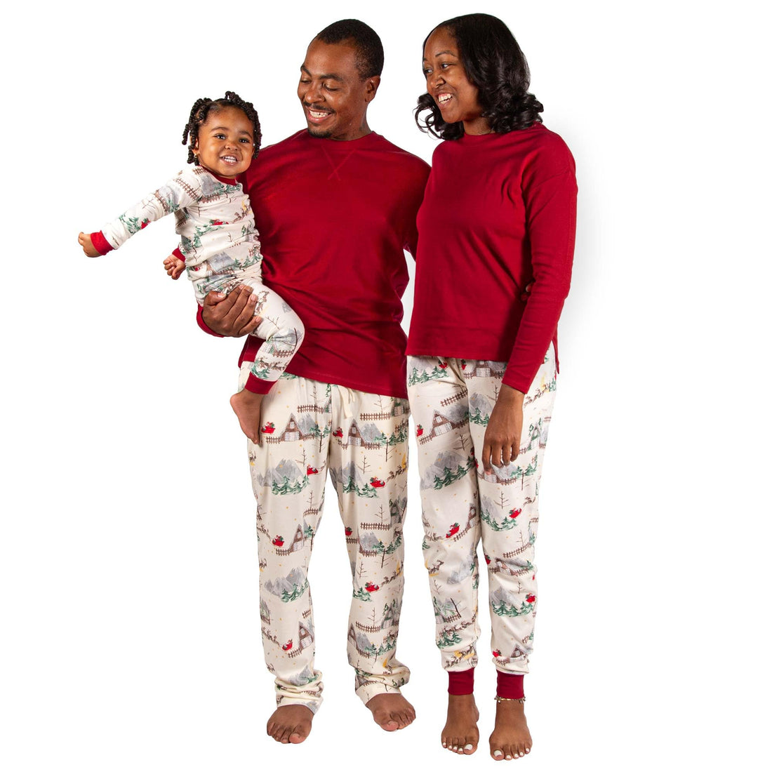 Burt's Bees Baby Matching Family Jammies, Organic Cotton Holiday Pajamas for Kids, Adults, & Pets, Perfect for Family Photos