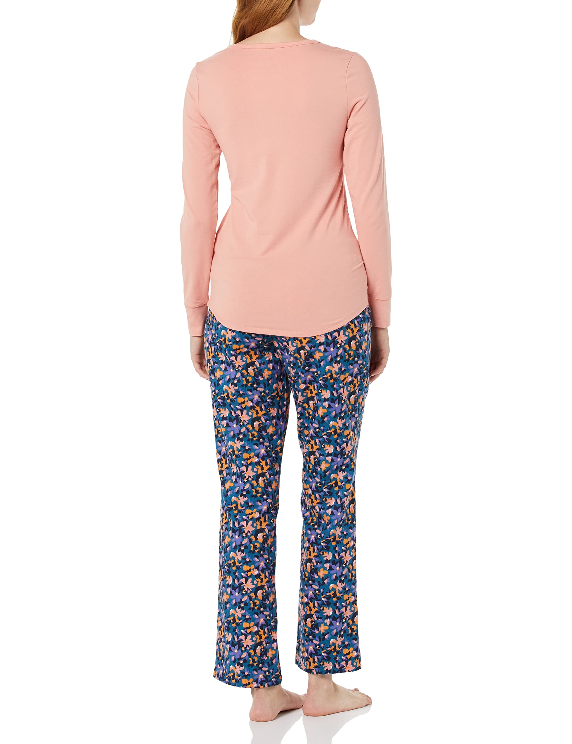 Amazon Essentials Women's Lightweight Flannel Pajama Pant and Long-Sleeve T-Shirt Sleep Set