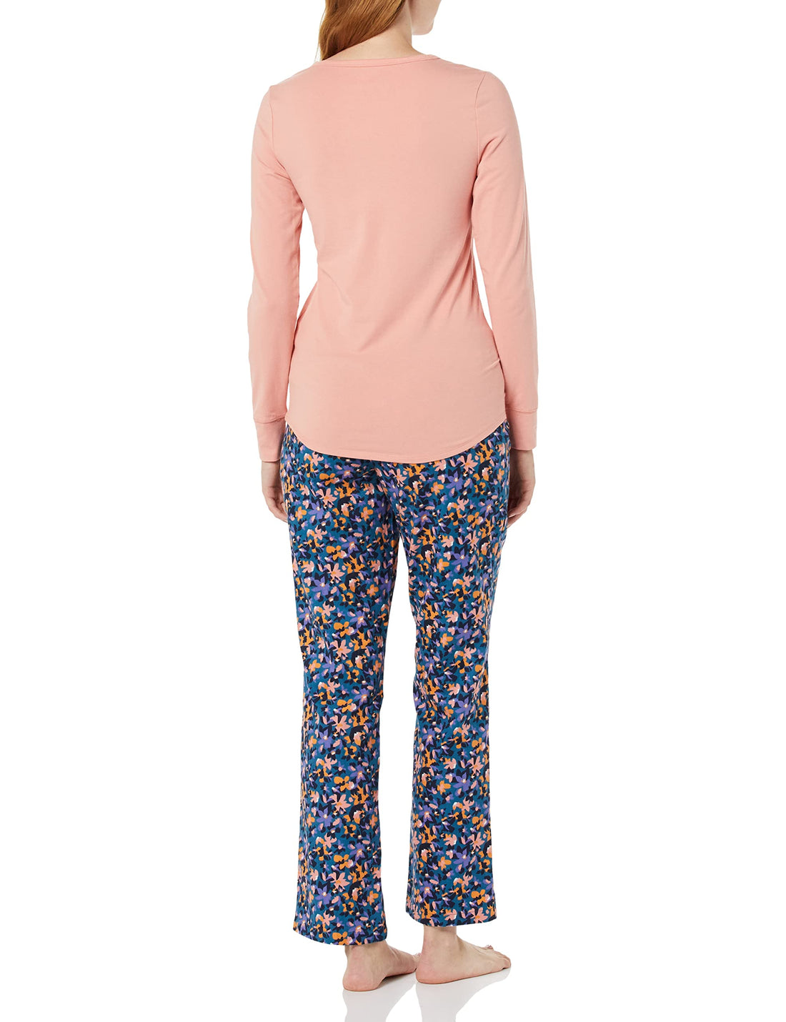 Amazon Essentials Women's Lightweight Flannel Pajama Pant and Long-Sleeve T-Shirt Sleep Set
