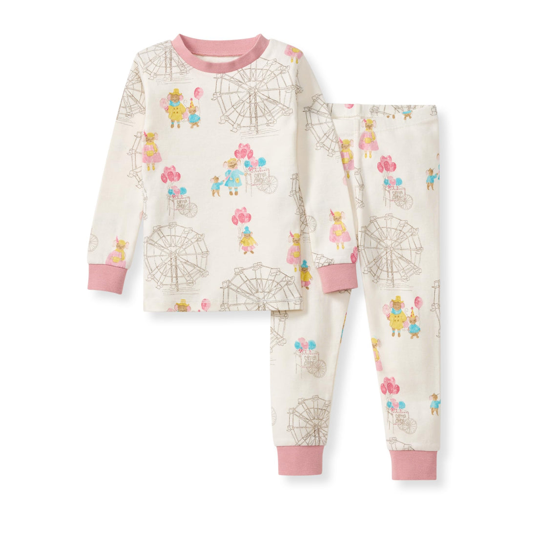 Burt's Bees Baby Organic Cotton Pajamas for Girls,100% Cotton Pajama Set