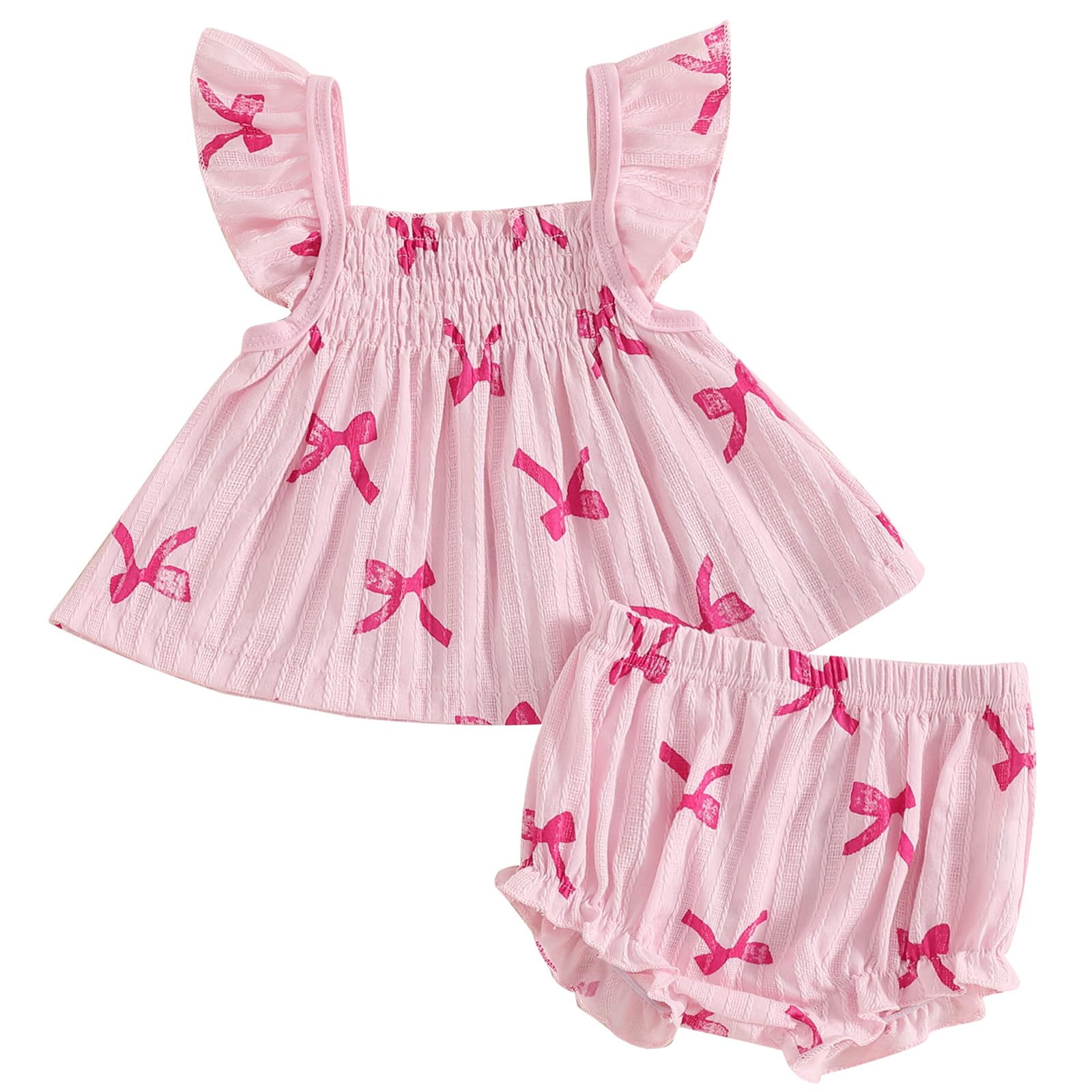 Mubineo Baby Girl Summer Clothes Cute Ruffle Tops Dress Shorts Outfits Set Infant Toddler Shirt Bloomers Princess Outfit WEBE CLOTHING