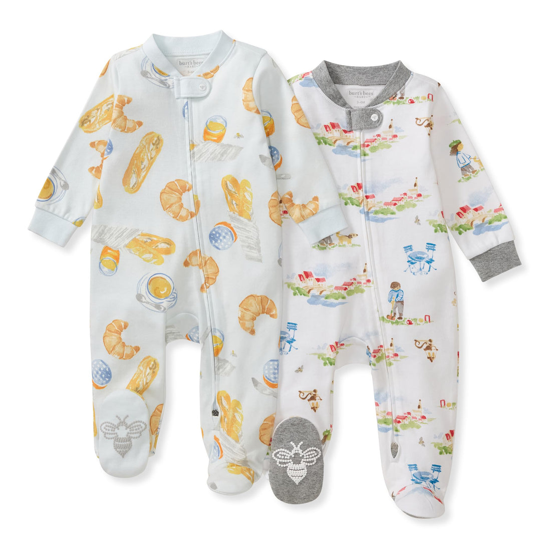 Burt's Bees Baby Organic Cotton Sleep and Play Footed Pajamas for Boys