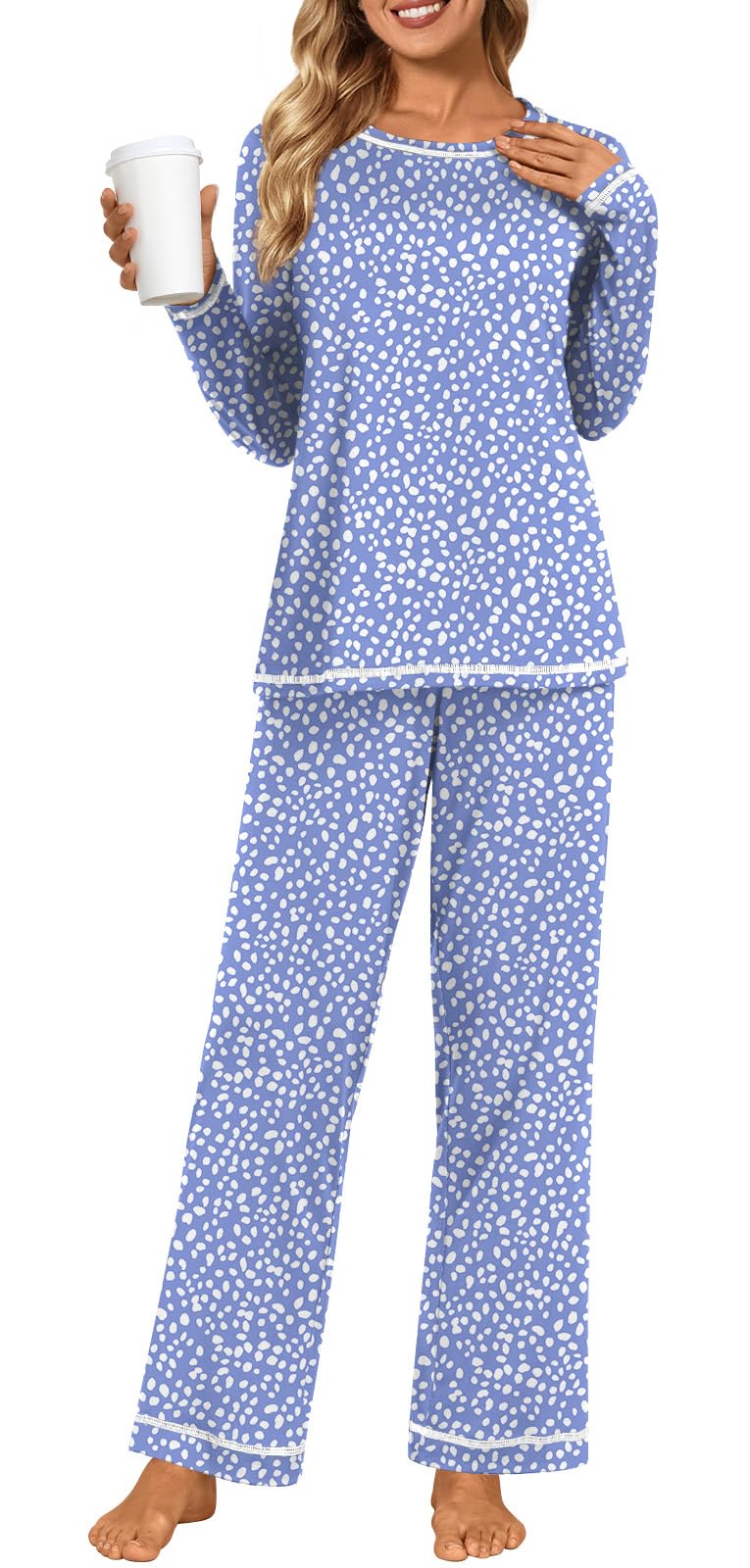 Netsmile Women's Pajama Sets 2 Piece Ladies Long Sleeve Pjs Fall Loungewear Soft Sleepwear with Pockets